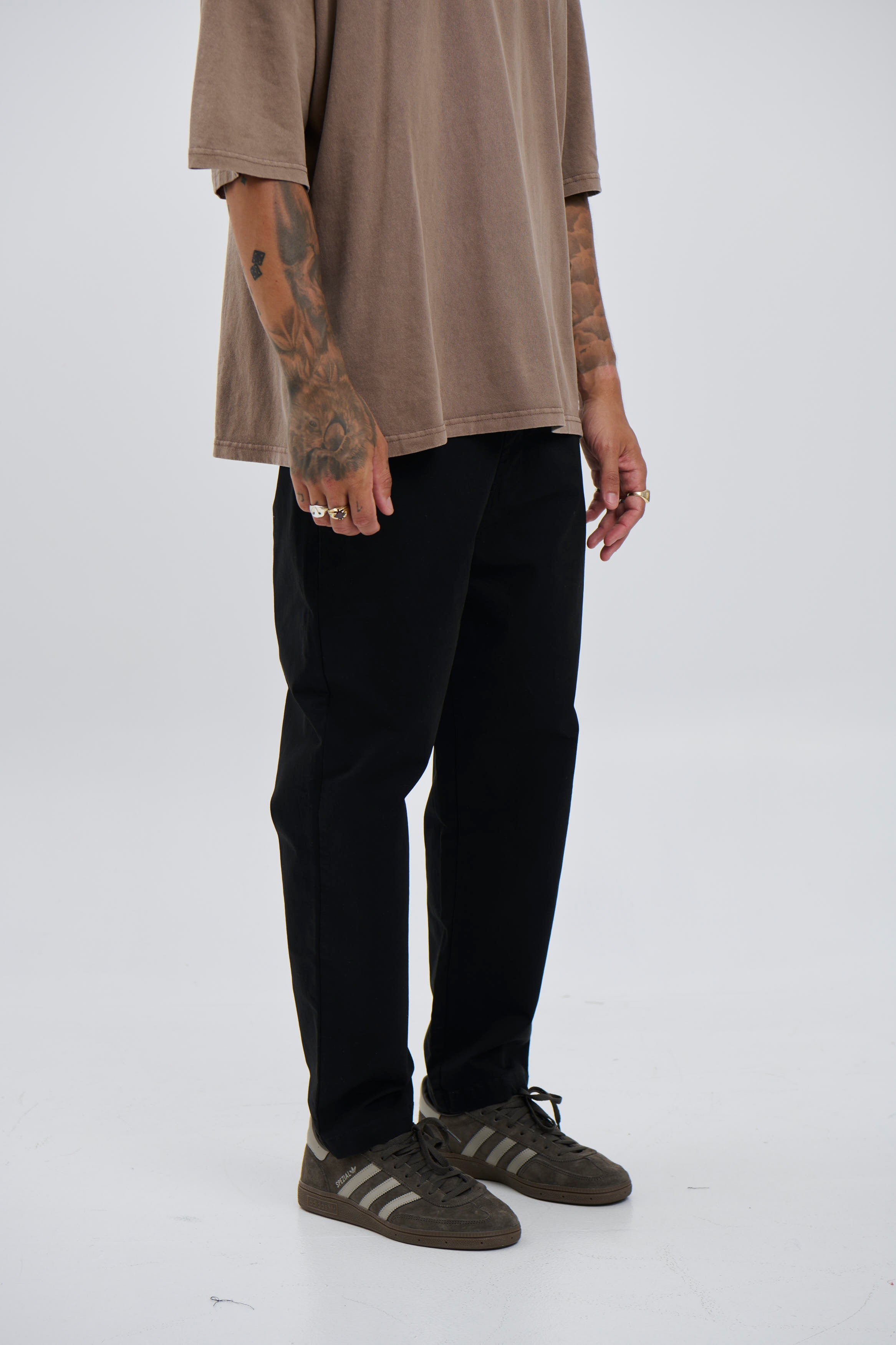 Straight Pleat Pant Black - FINAL SALE
