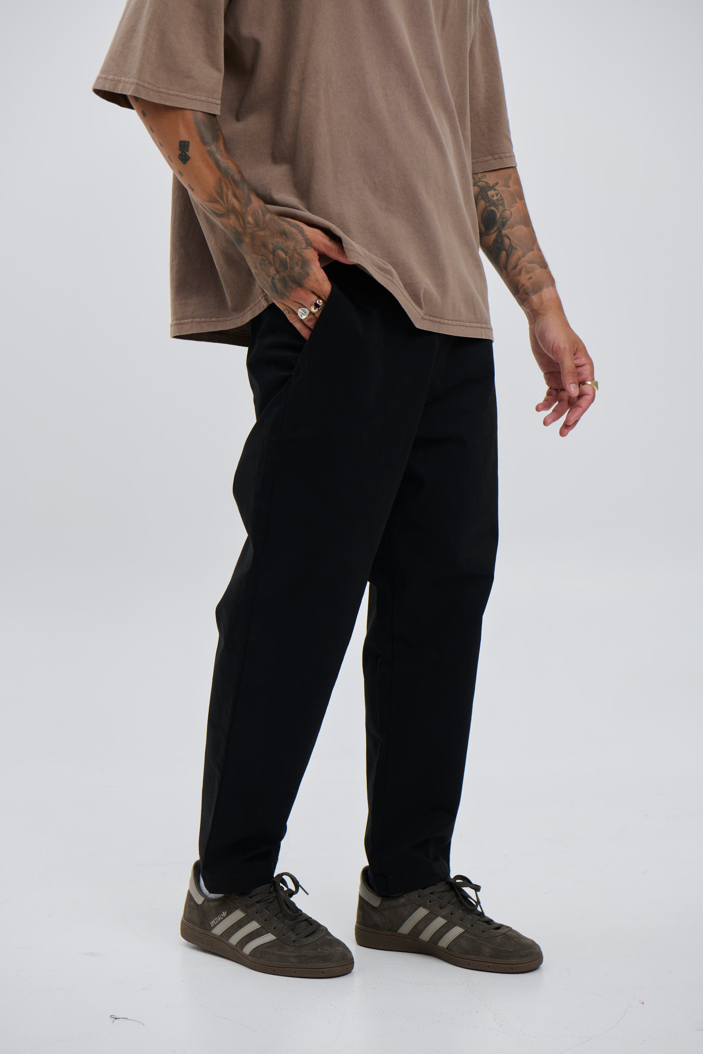 Straight Pleat Pant Black - FINAL SALE