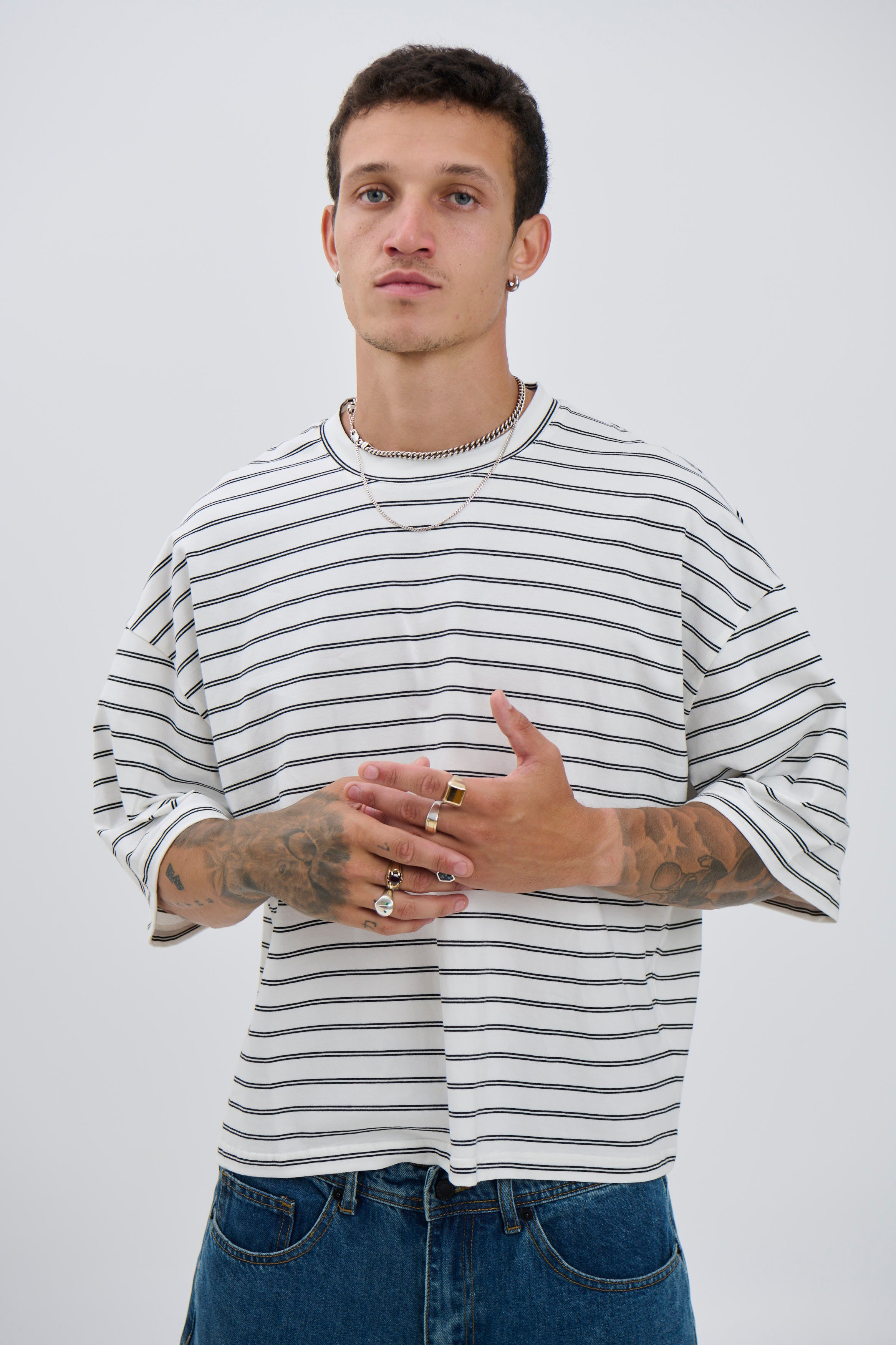 NTH Crop Box Tee Double Stripe