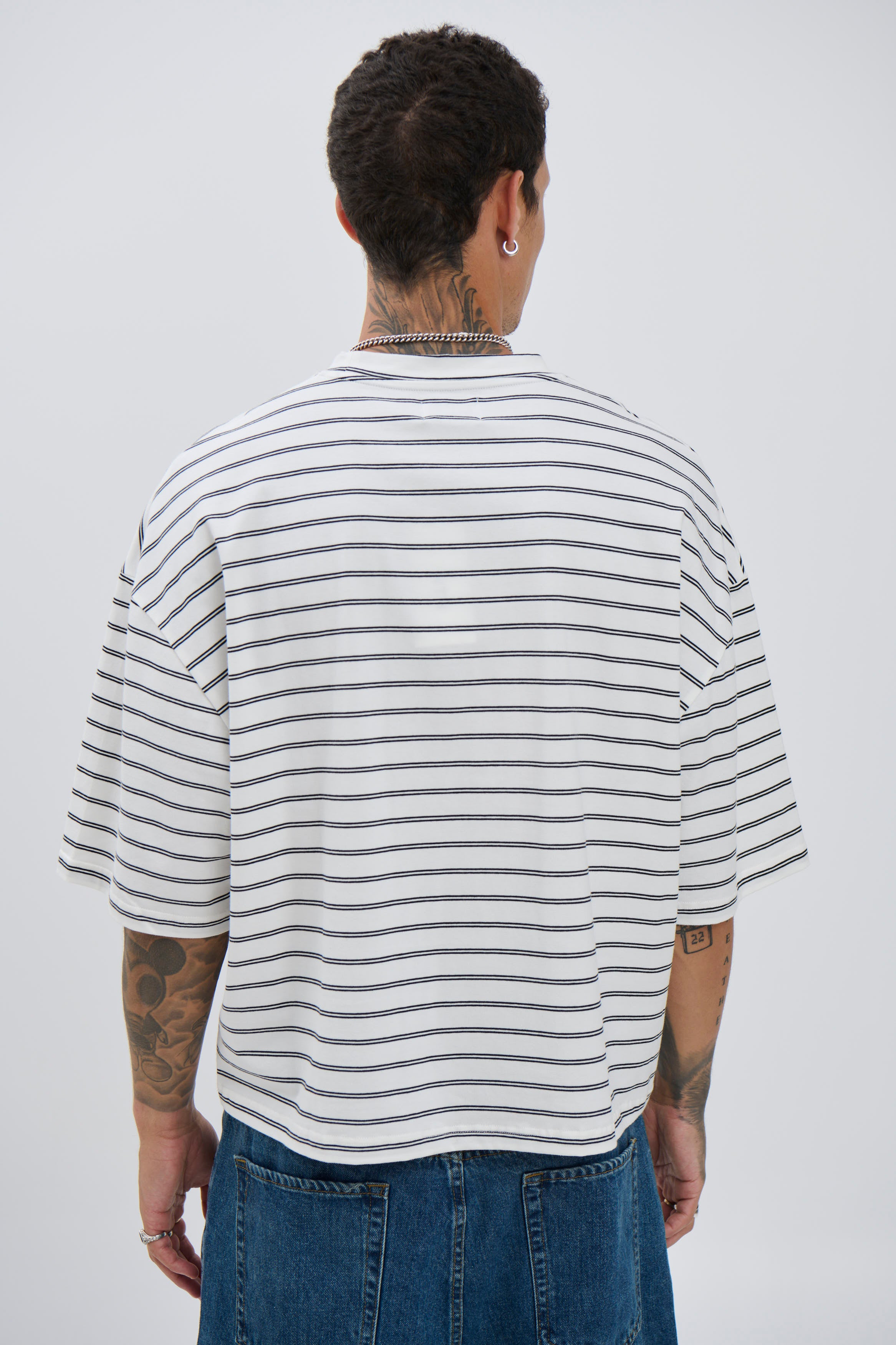 NTH Crop Box Tee Double Stripe