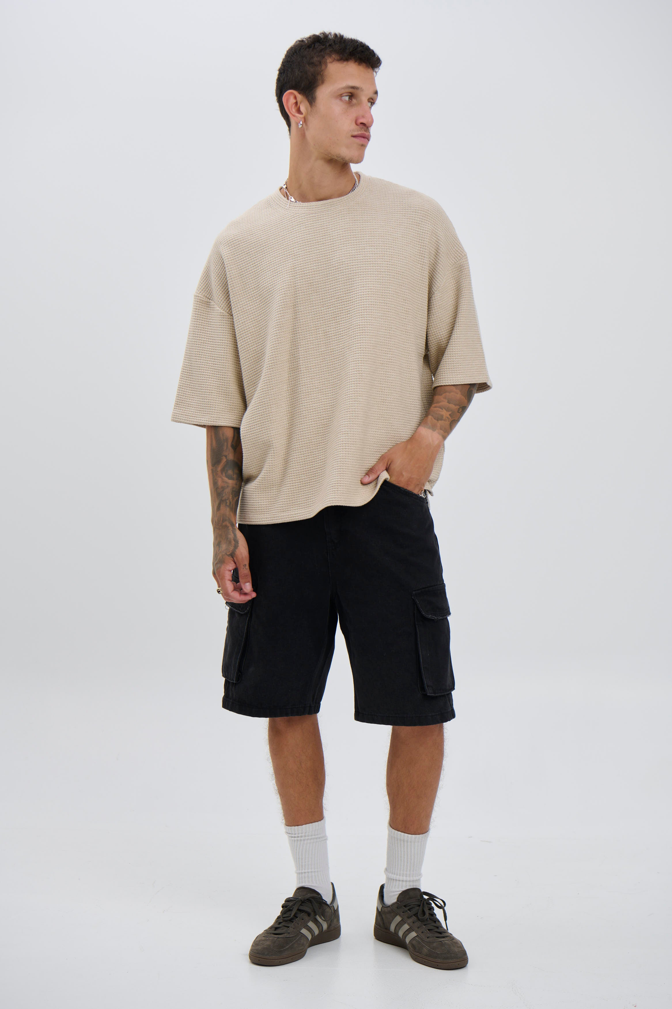 Lionel Waffle Tee Tan