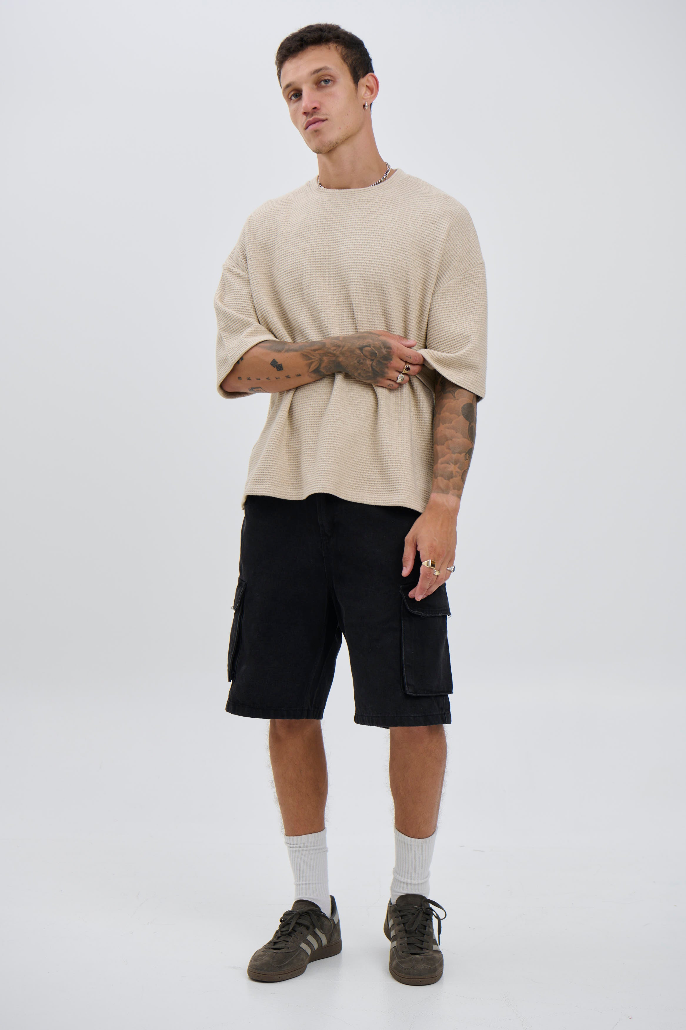 Lionel Waffle Tee Tan