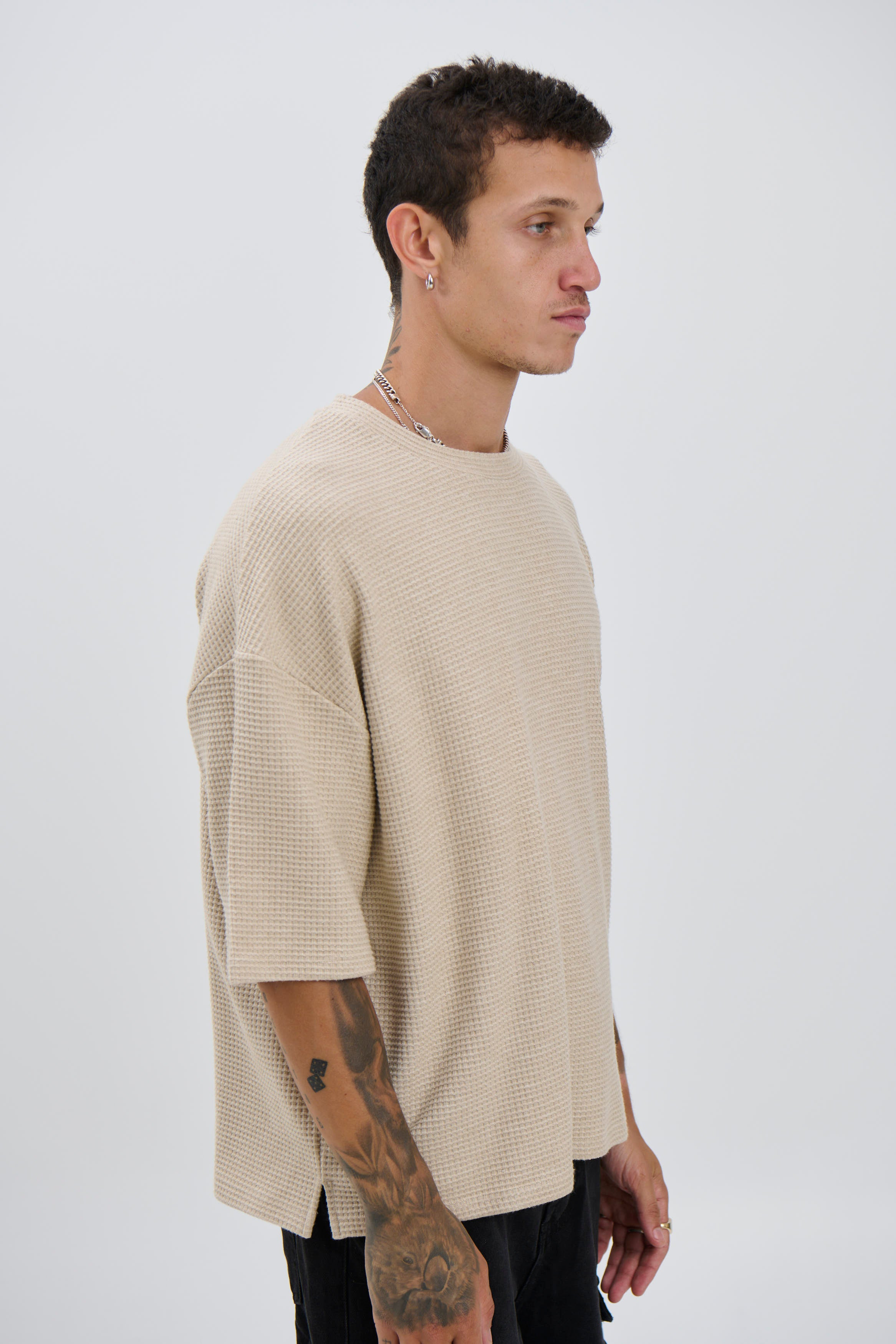 Lionel Waffle Tee Tan