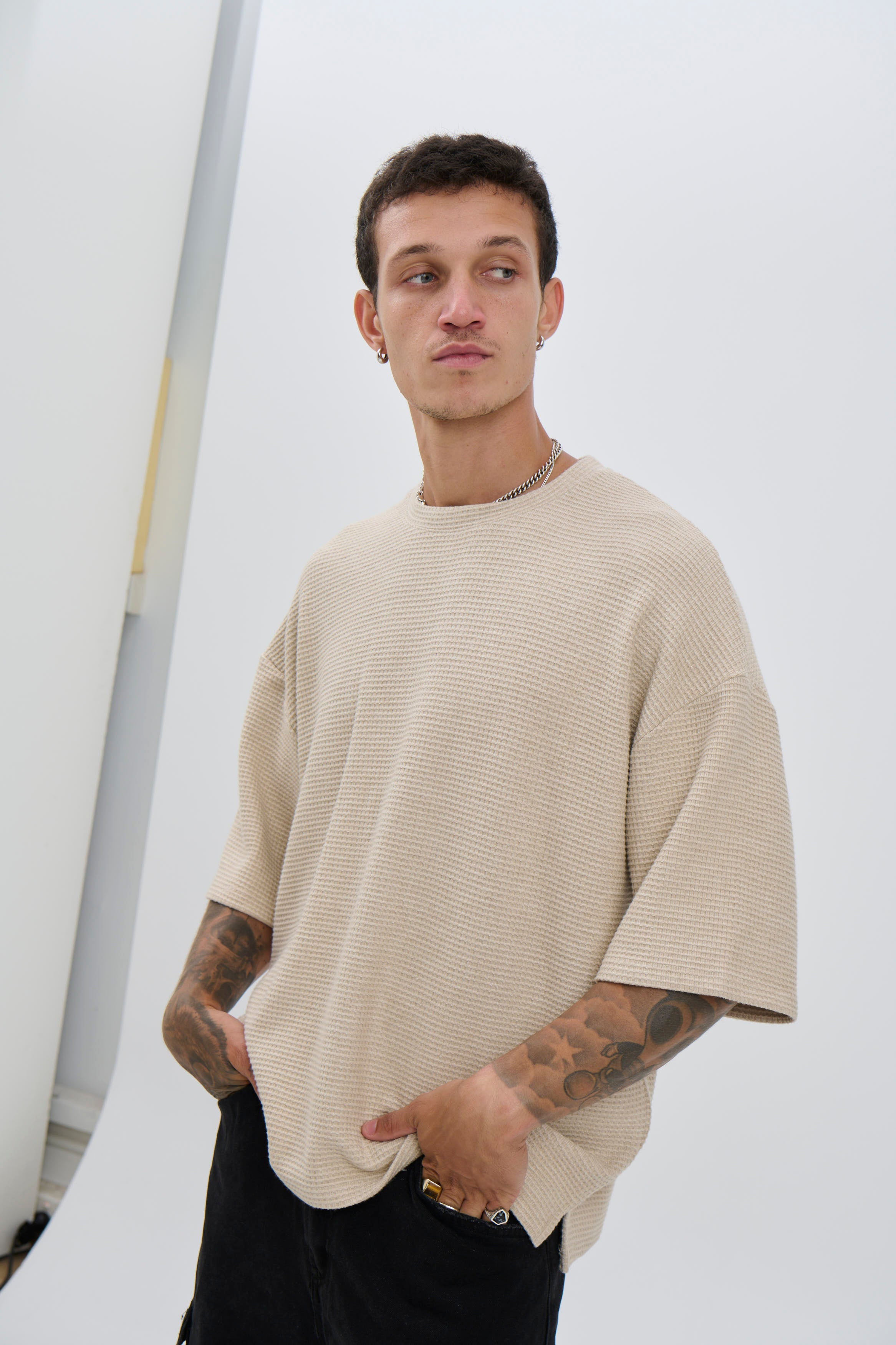 Lionel Waffle Tee Tan