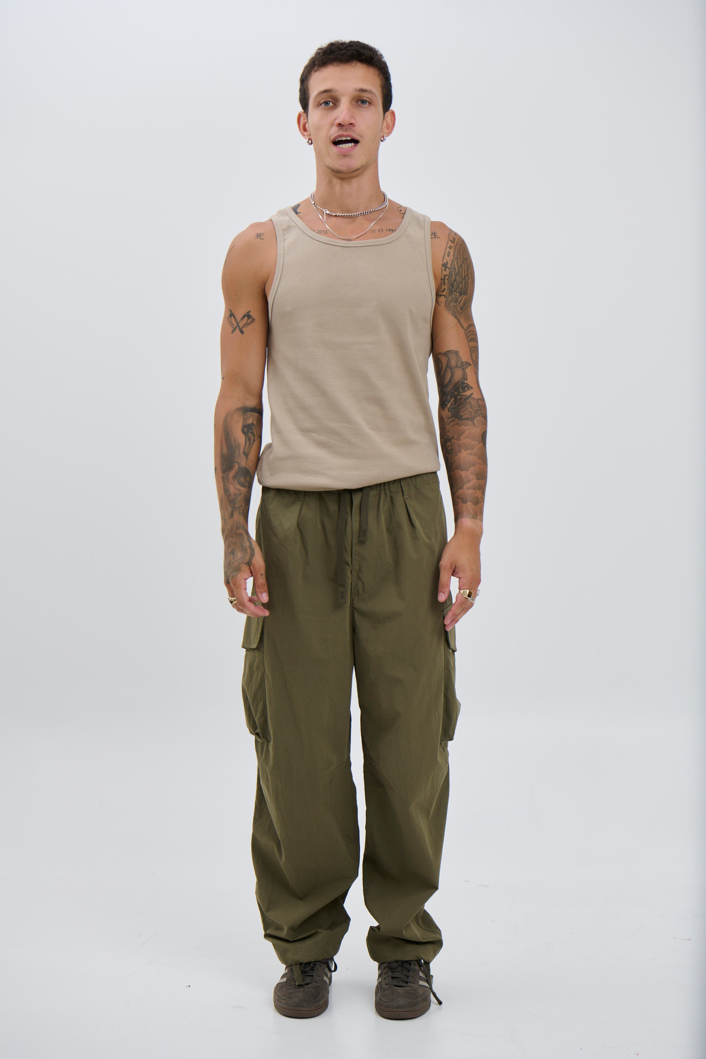 NTH Fitted Ribbed Tank Latte
