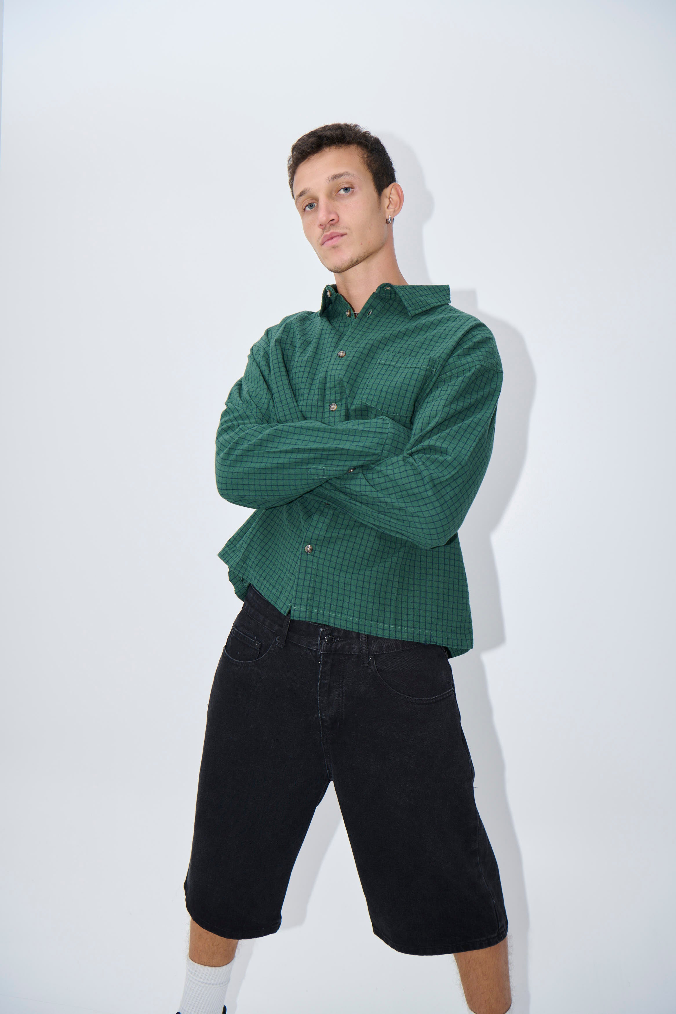 NTH Long Sleeve Check Shirt Army