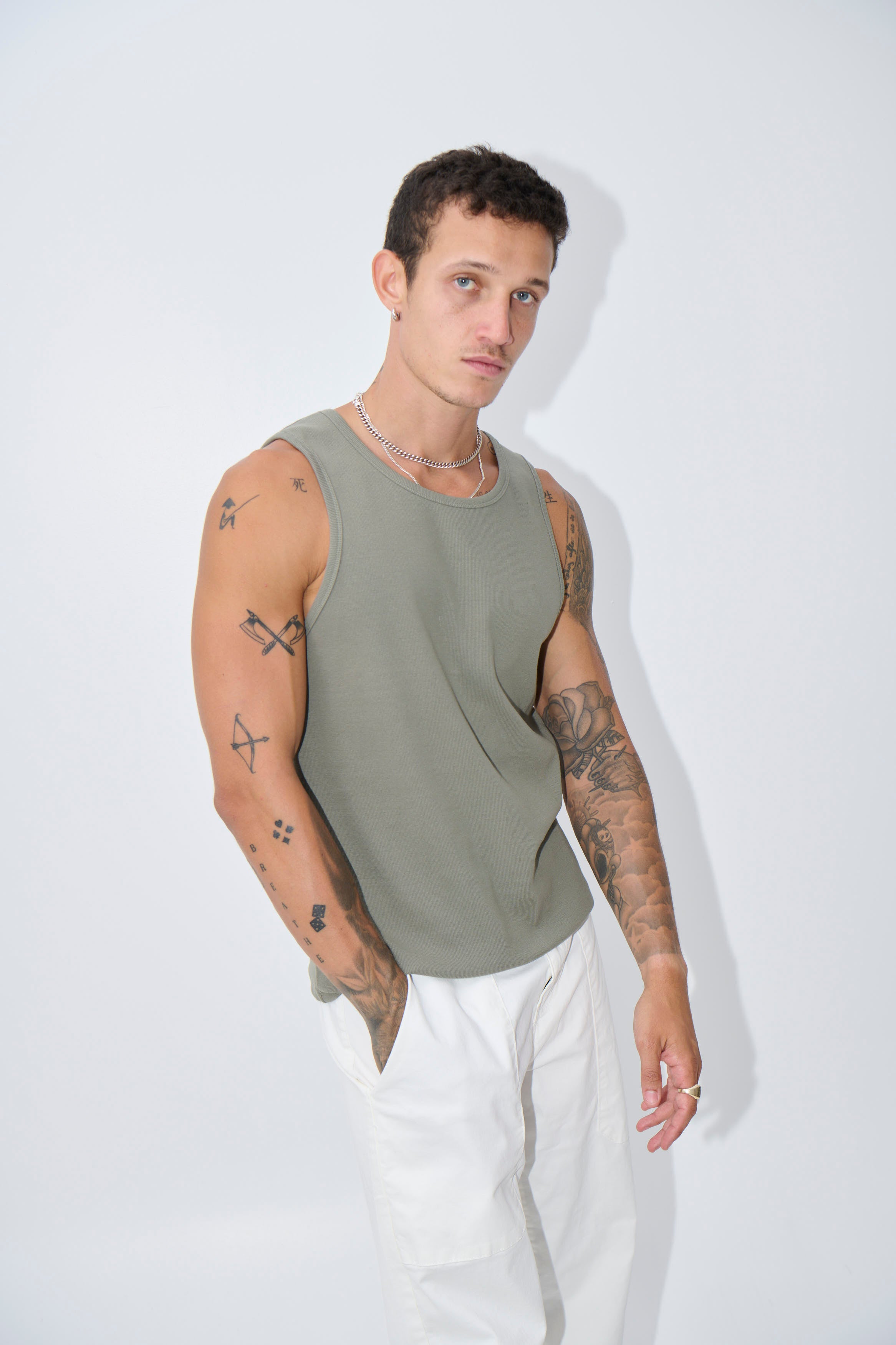 Declan Fitted Tank Army