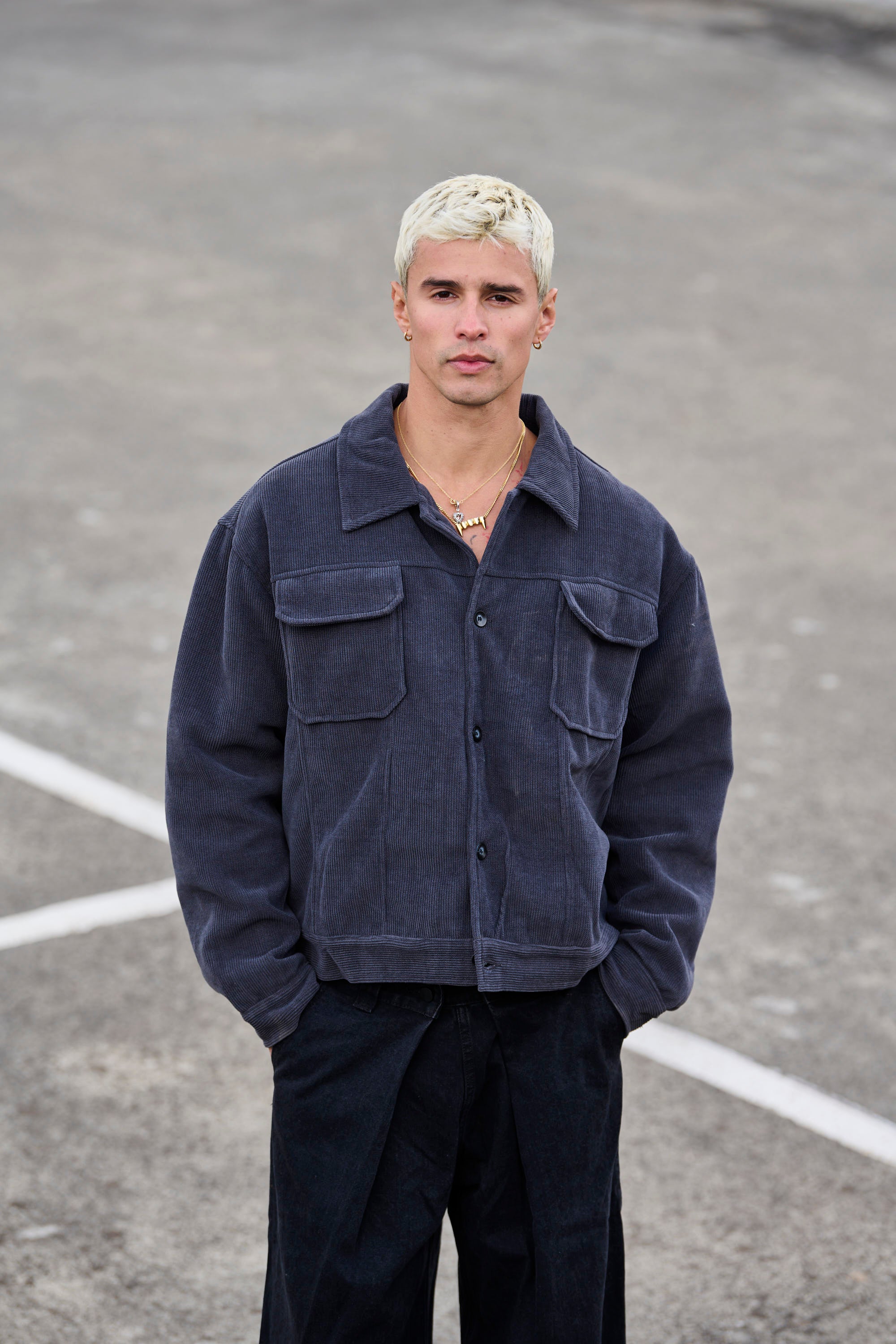 Levi Soft Cord Jacket Dark Grey