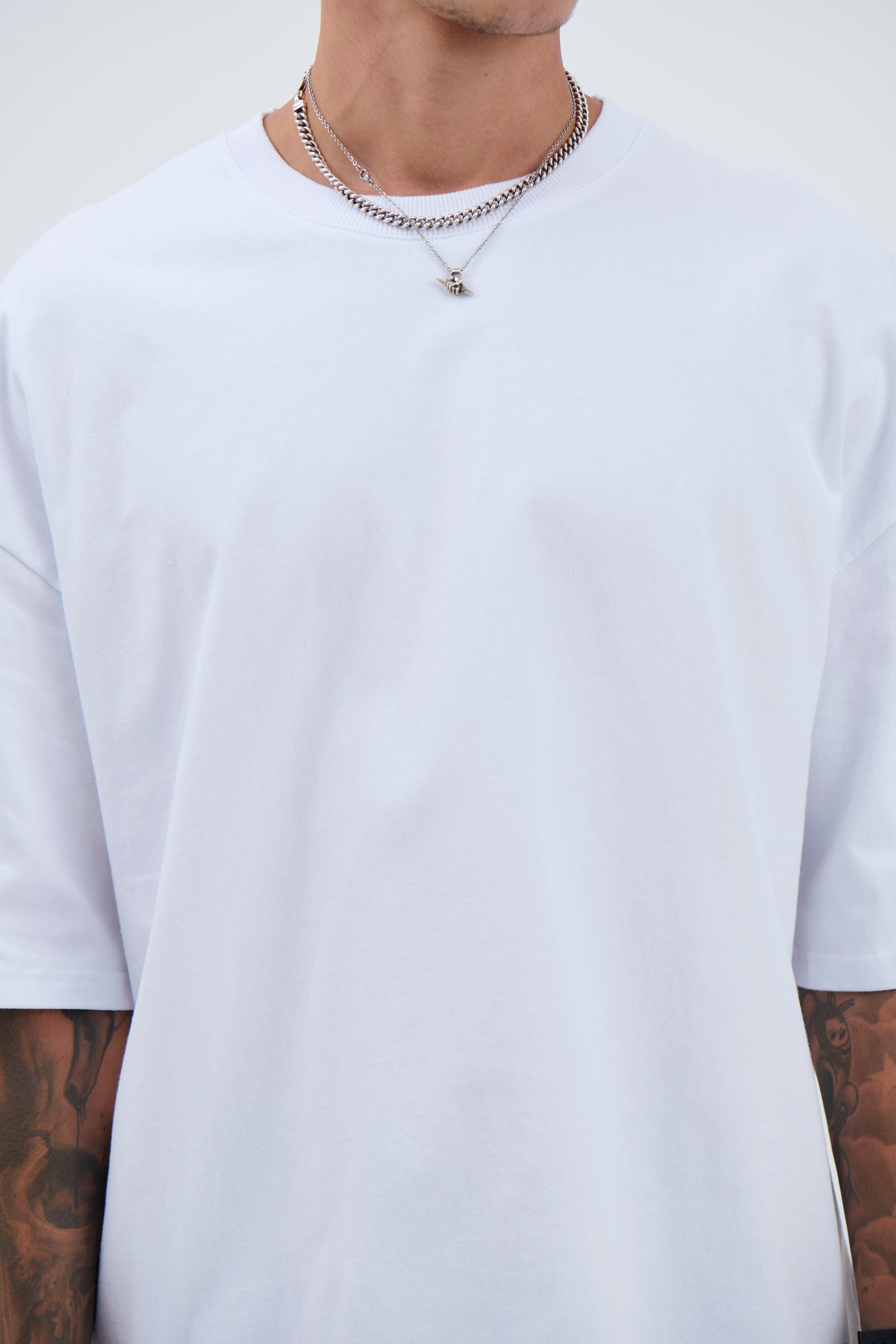 Joel Heavyweight Box Tee White