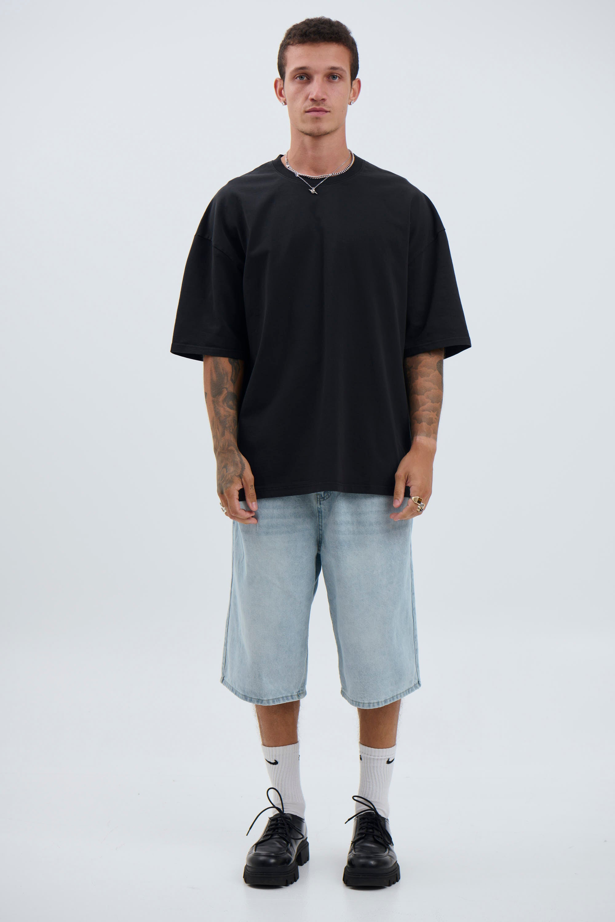 Joel Heavyweight Box Tee Black