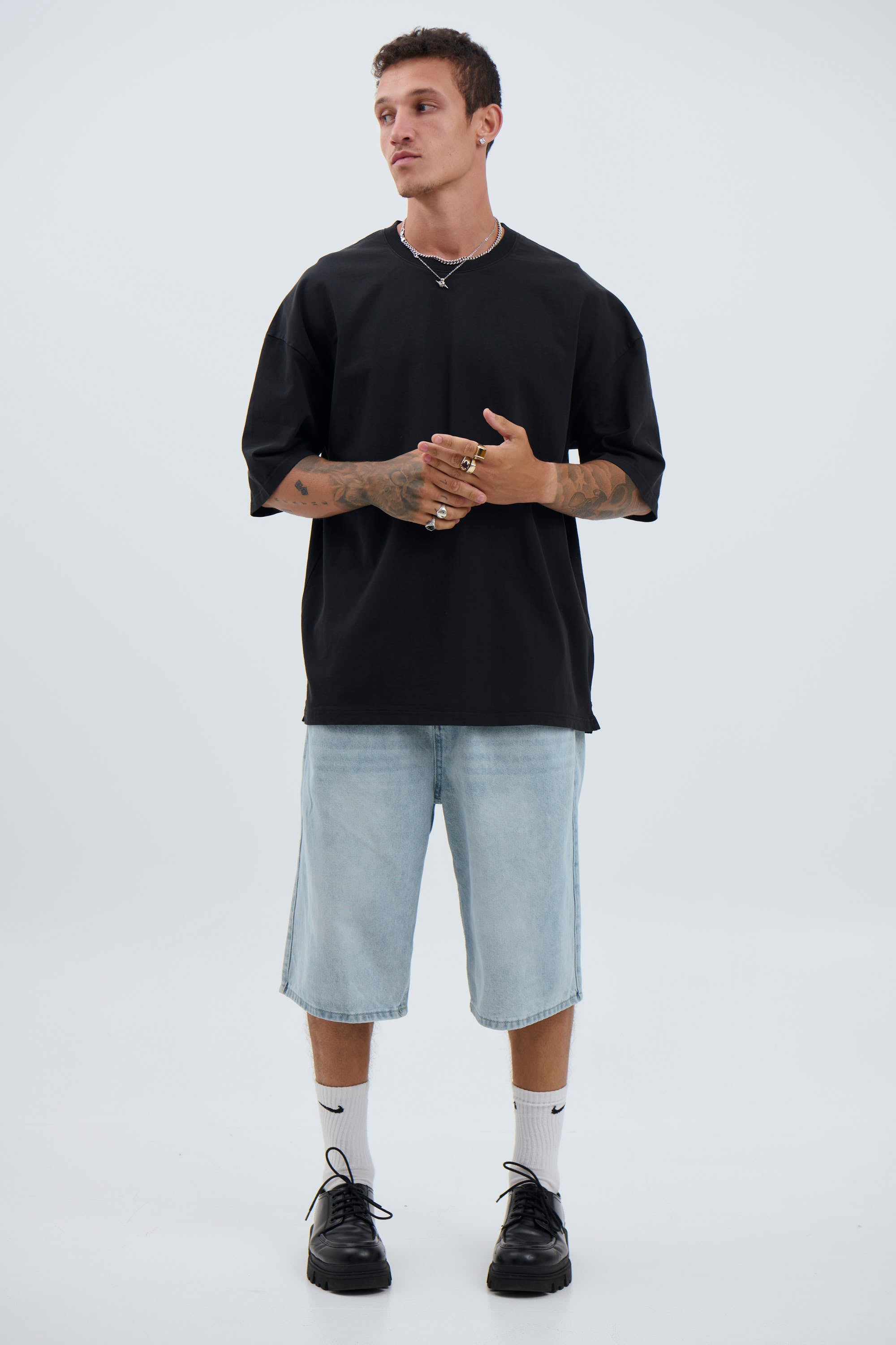 Joel Heavyweight Box Tee Black