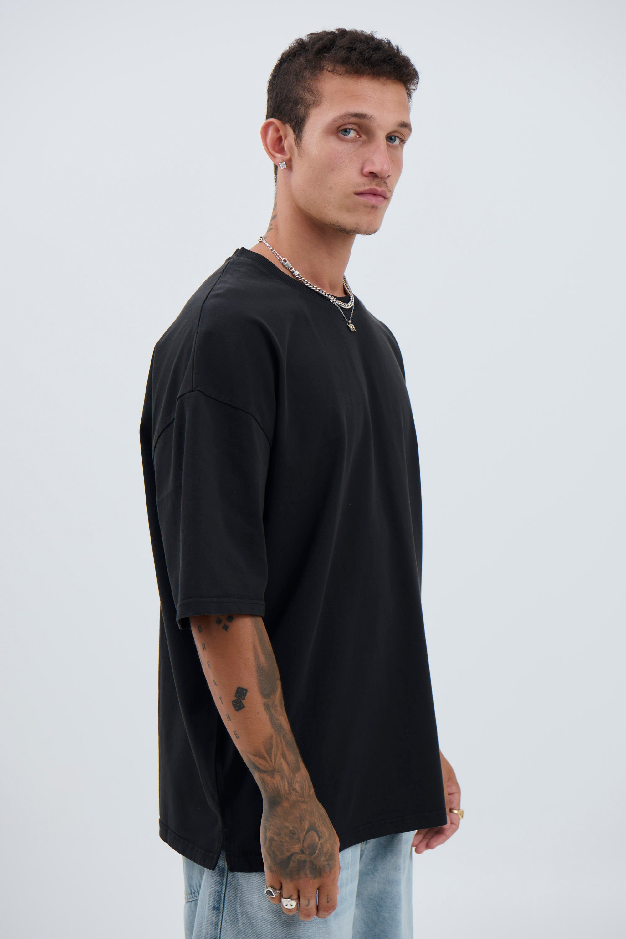 Joel Heavyweight Box Tee Black