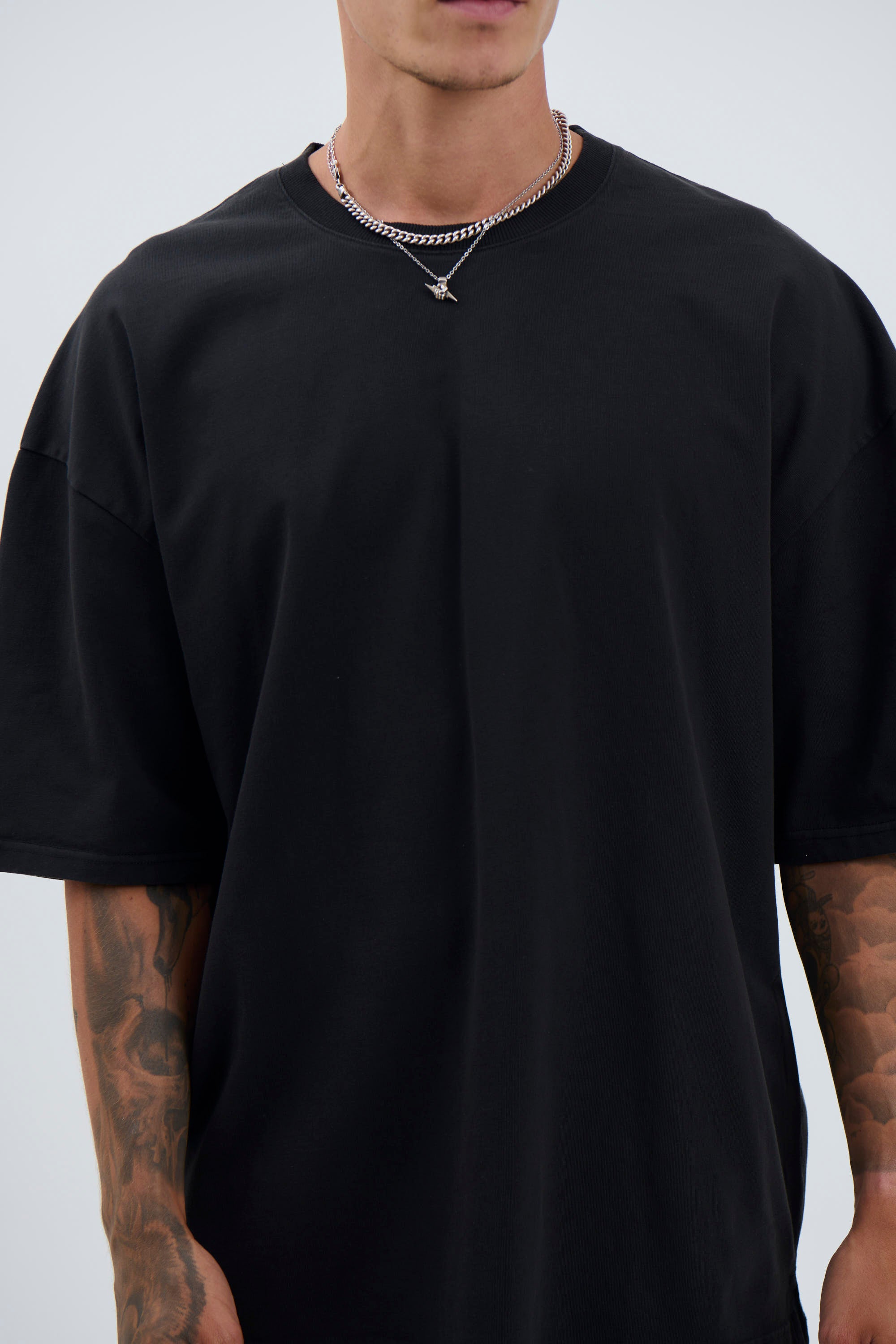 Joel Heavyweight Box Tee Black