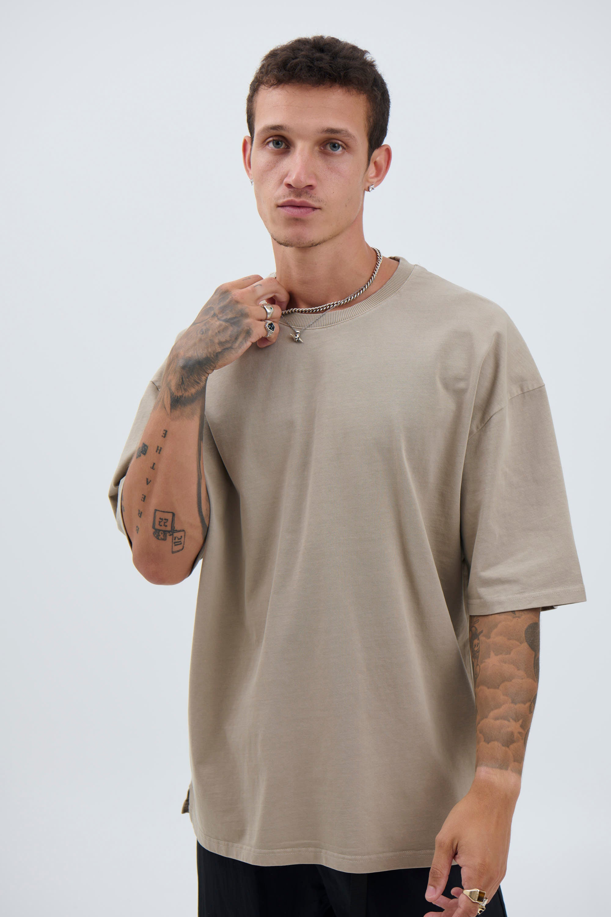 Joel Heavyweight Box Tee Stone