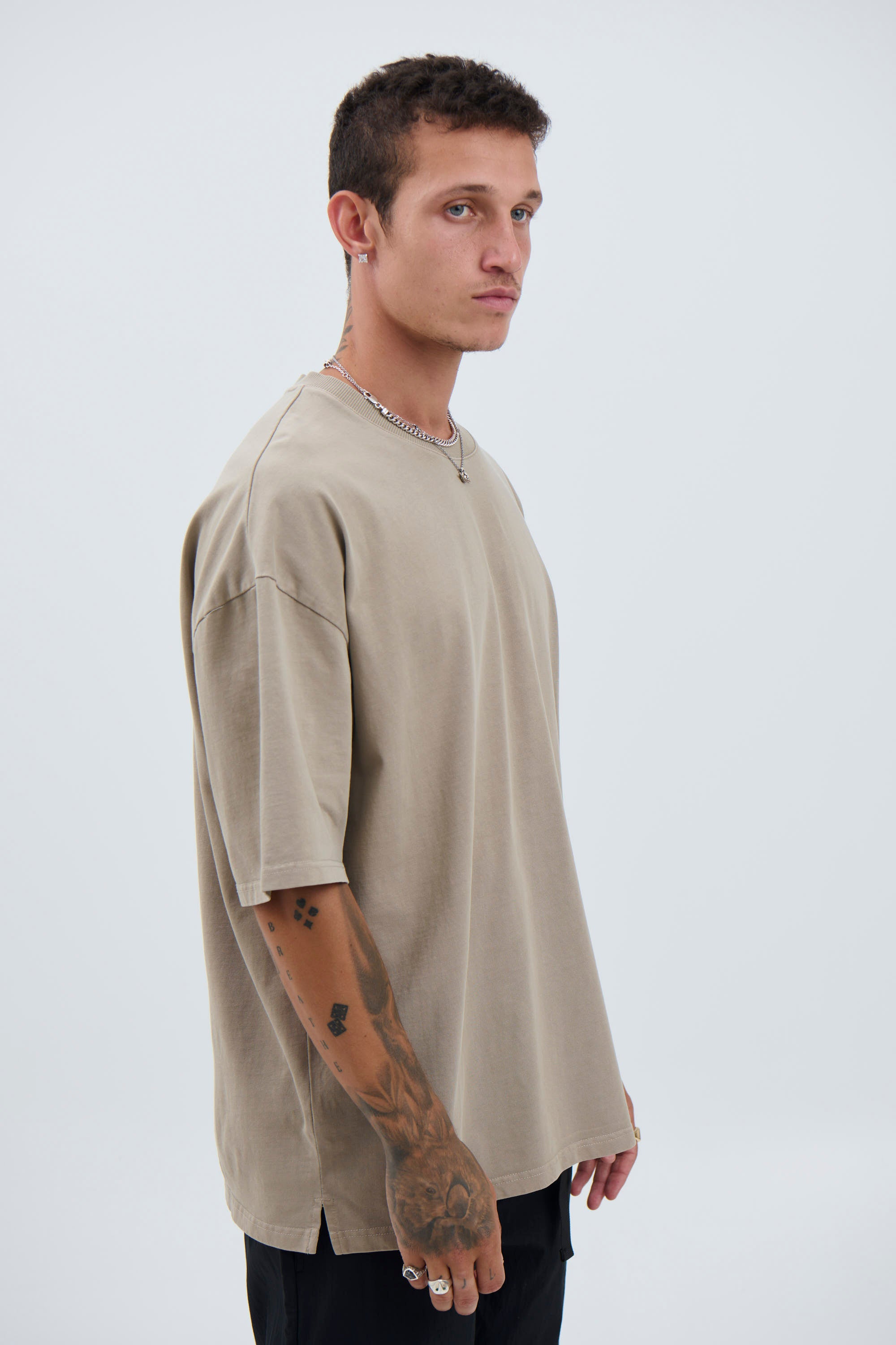 Joel Heavyweight Box Tee Stone