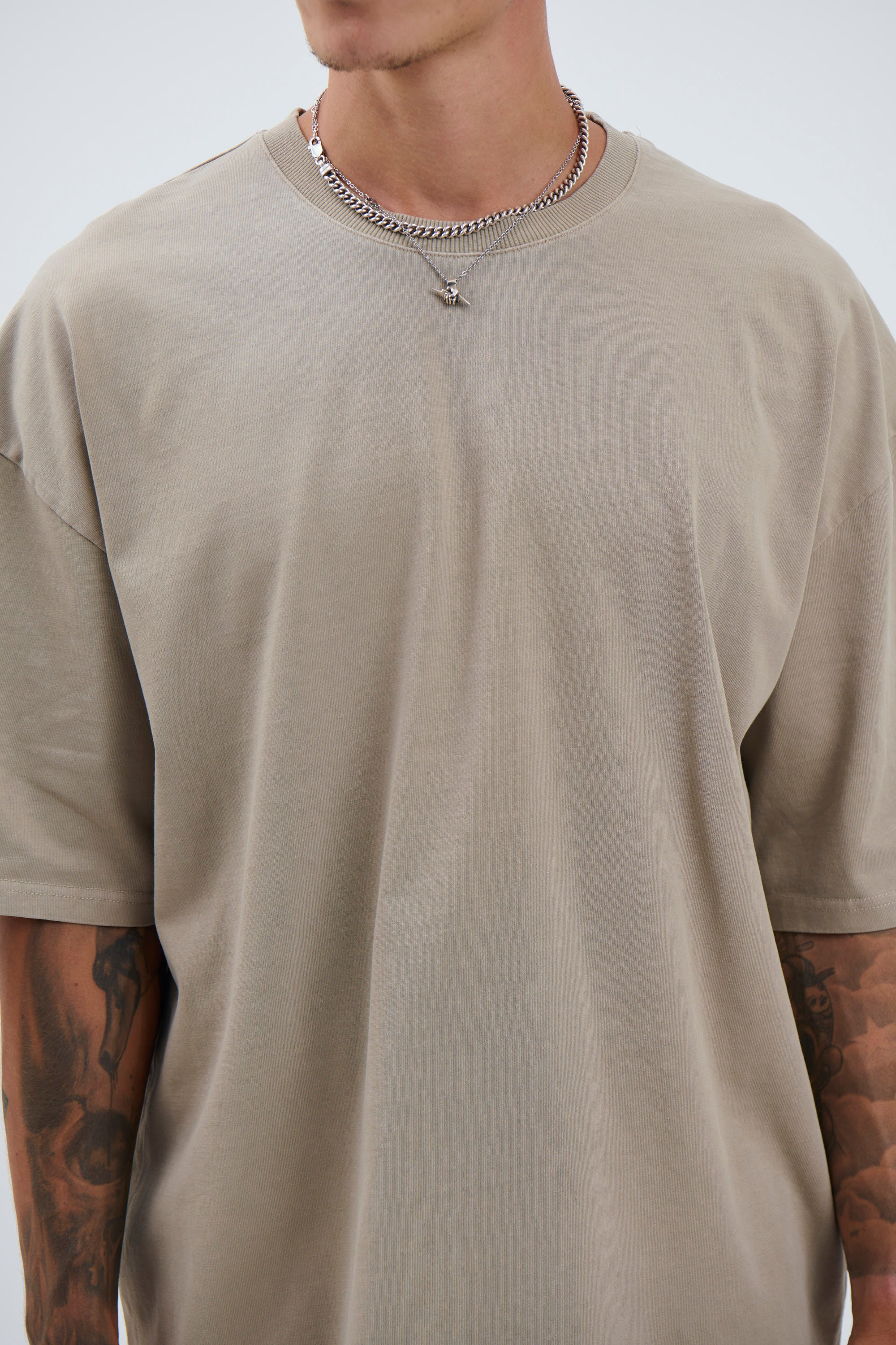 Joel Heavyweight Box Tee Stone