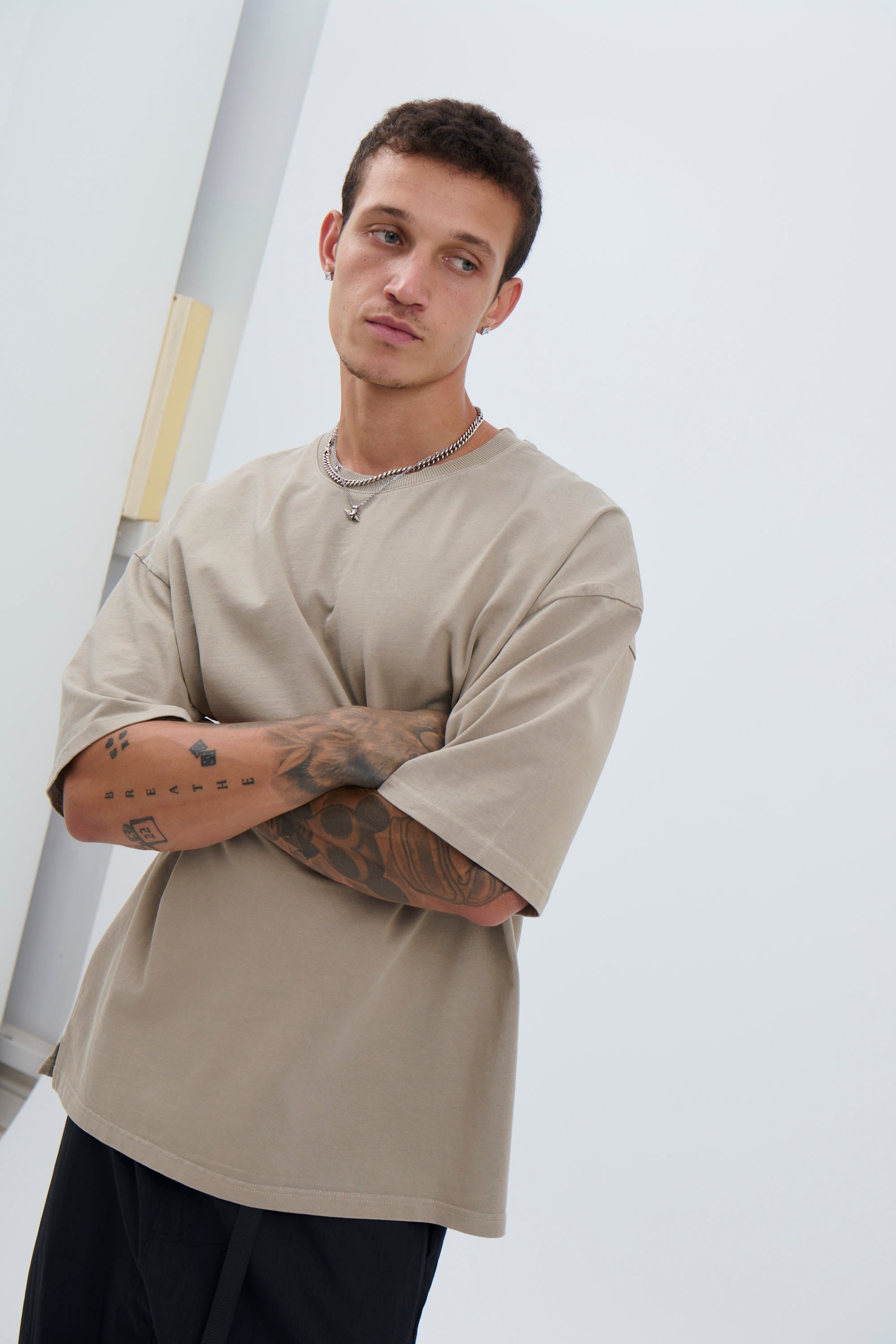Joel Heavyweight Box Tee Stone