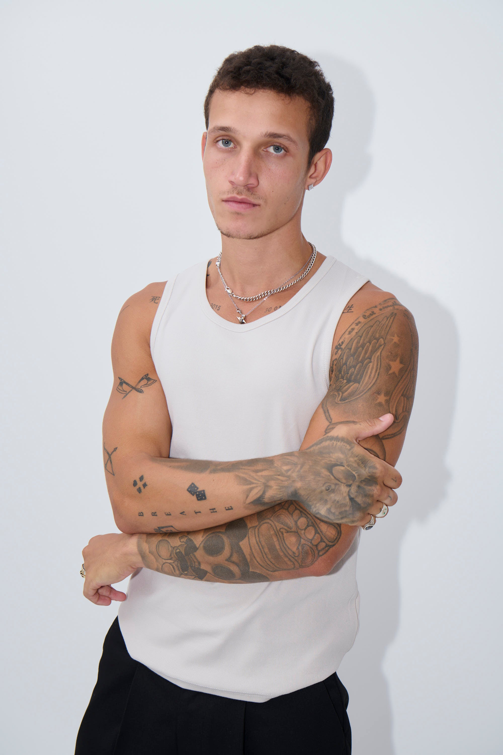 Declan Fitted Tank Beige