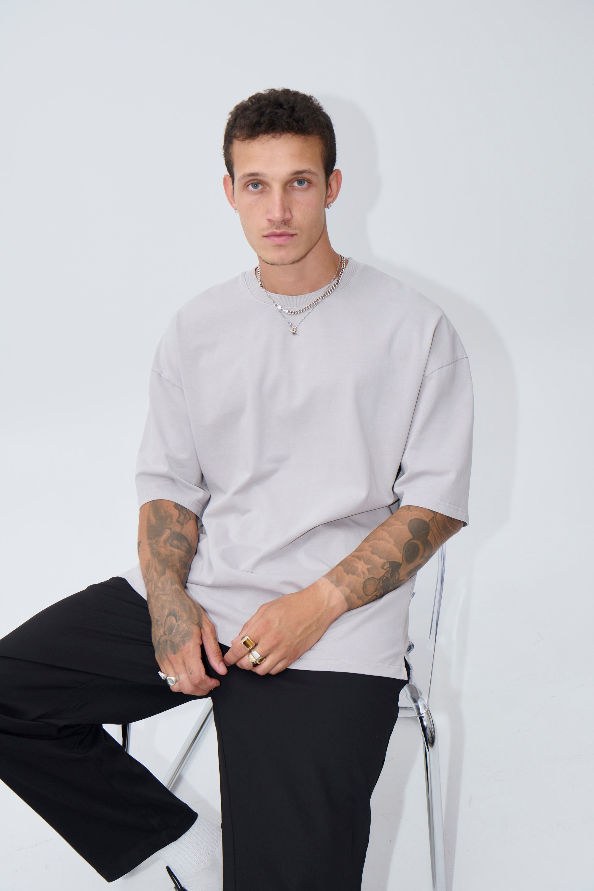 Joel Heavyweight Box Tee Grey - FINAL SALE