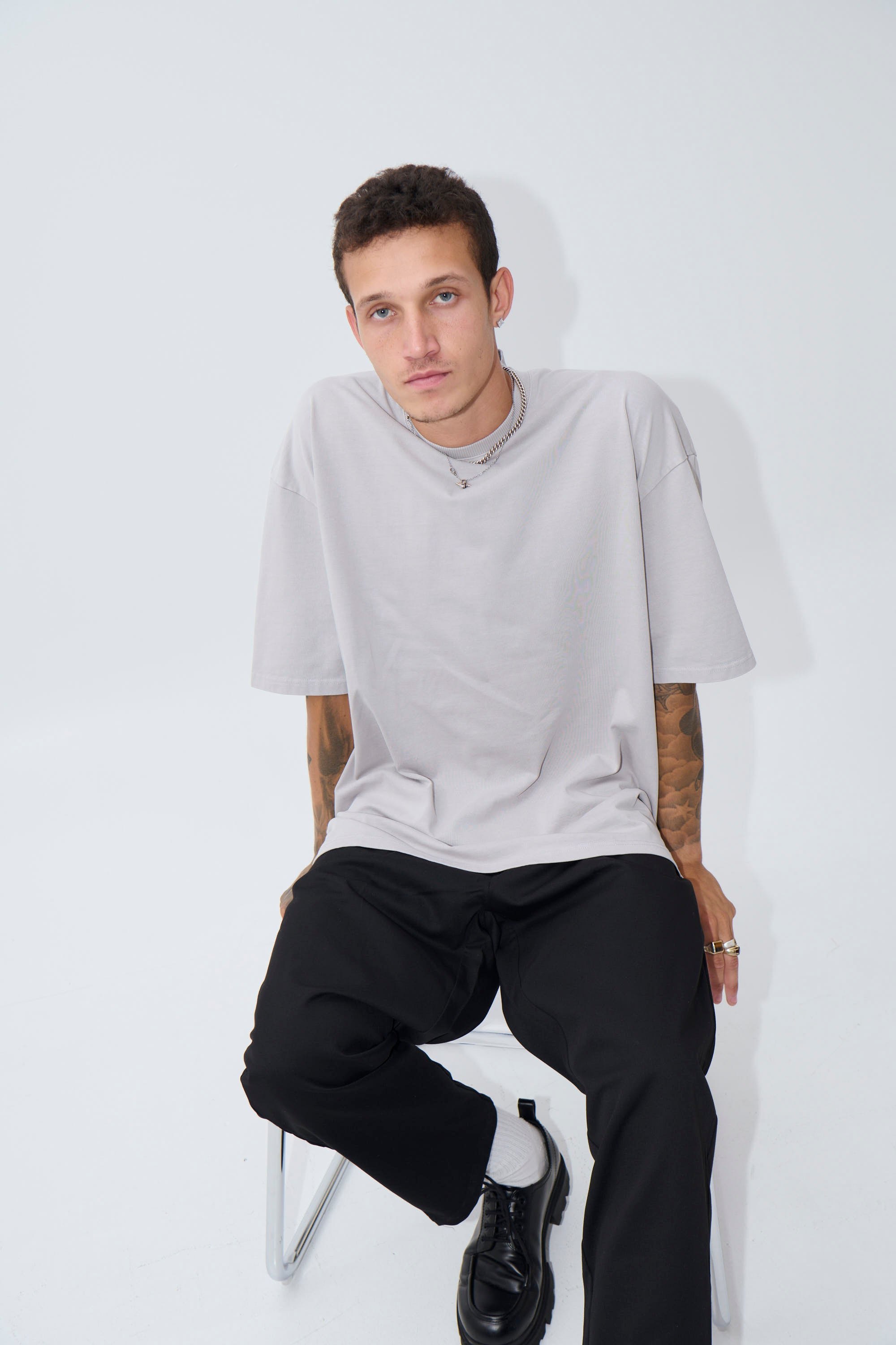 Joel Heavyweight Box Tee Grey - FINAL SALE