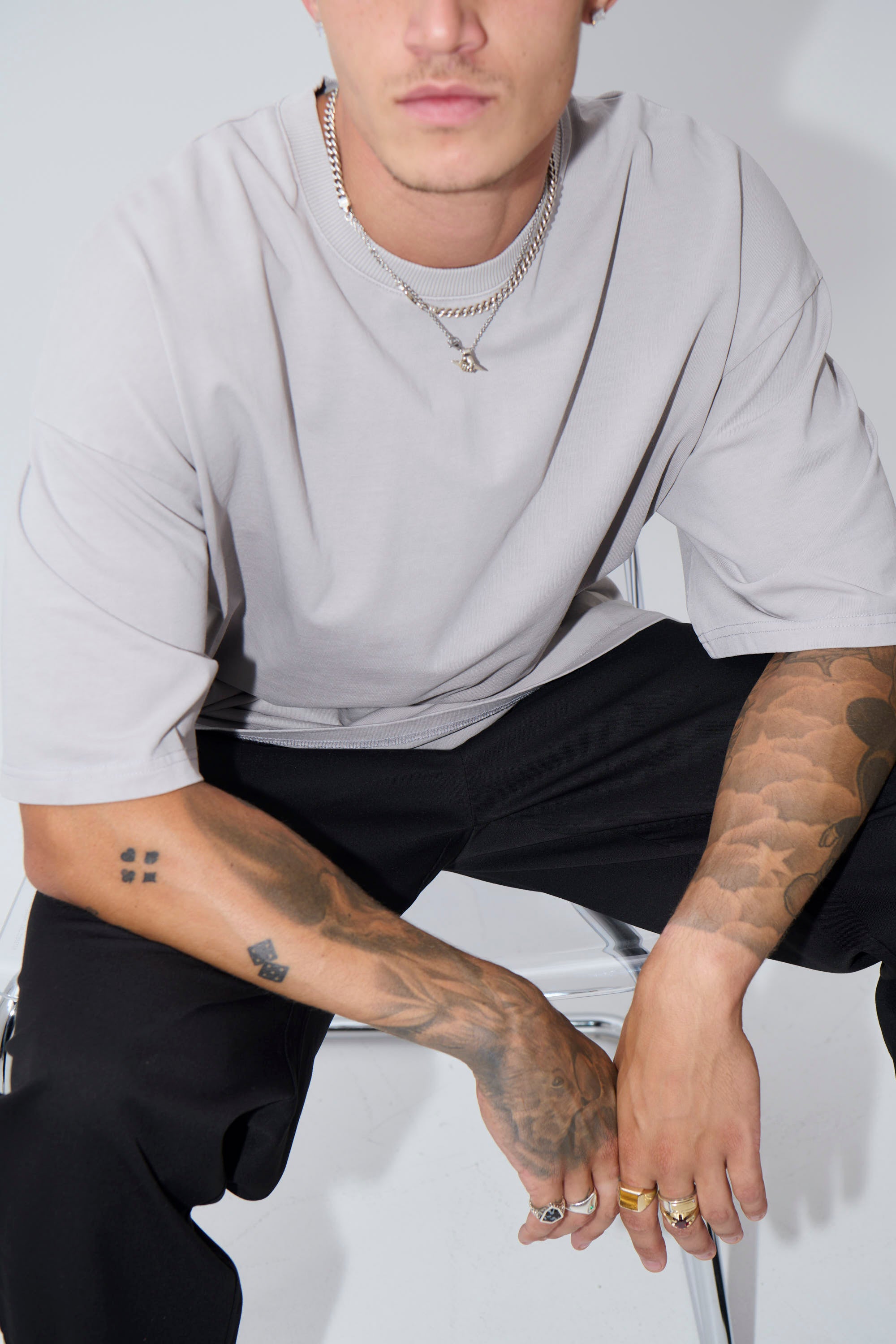 Joel Heavyweight Box Tee Grey - FINAL SALE