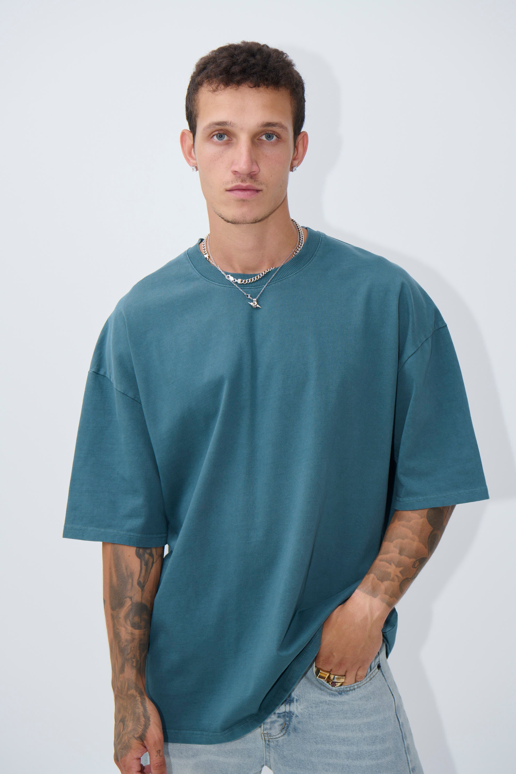 Joel Heavyweight Box Tee Emerald