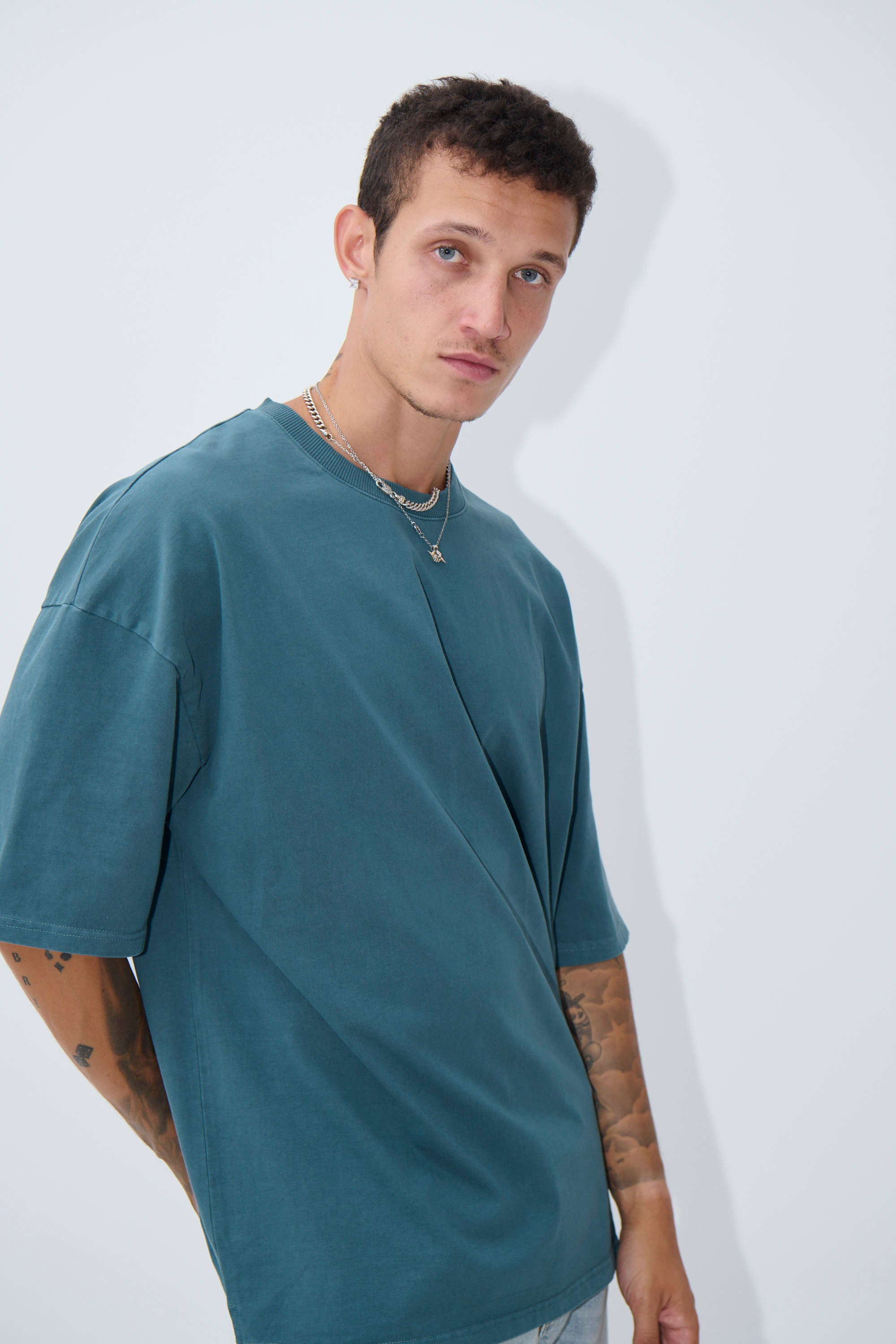 Joel Heavyweight Box Tee Emerald