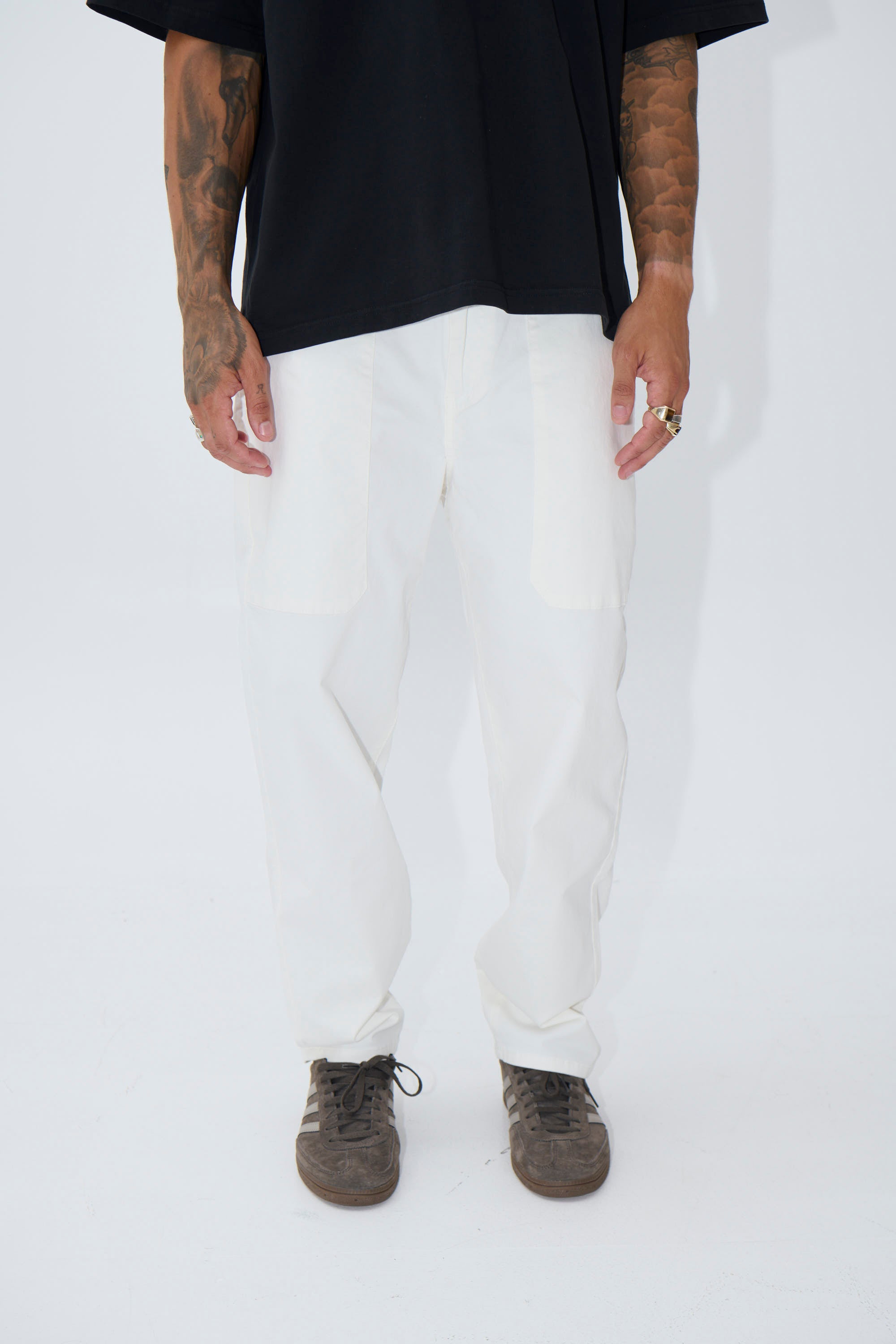 Damien Straight Pant Ivory - FINAL SALE