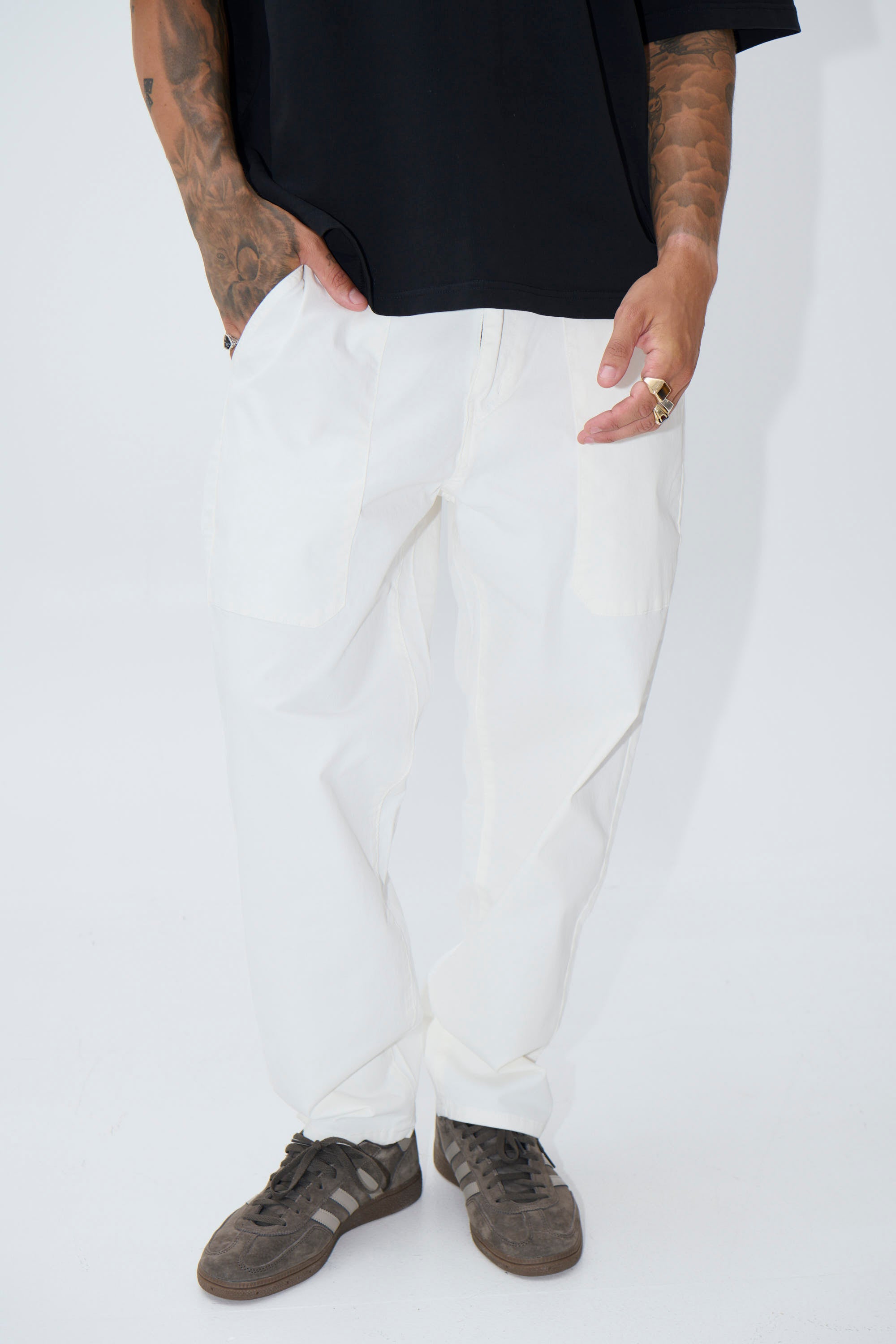 Damien Straight Pant Ivory - FINAL SALE