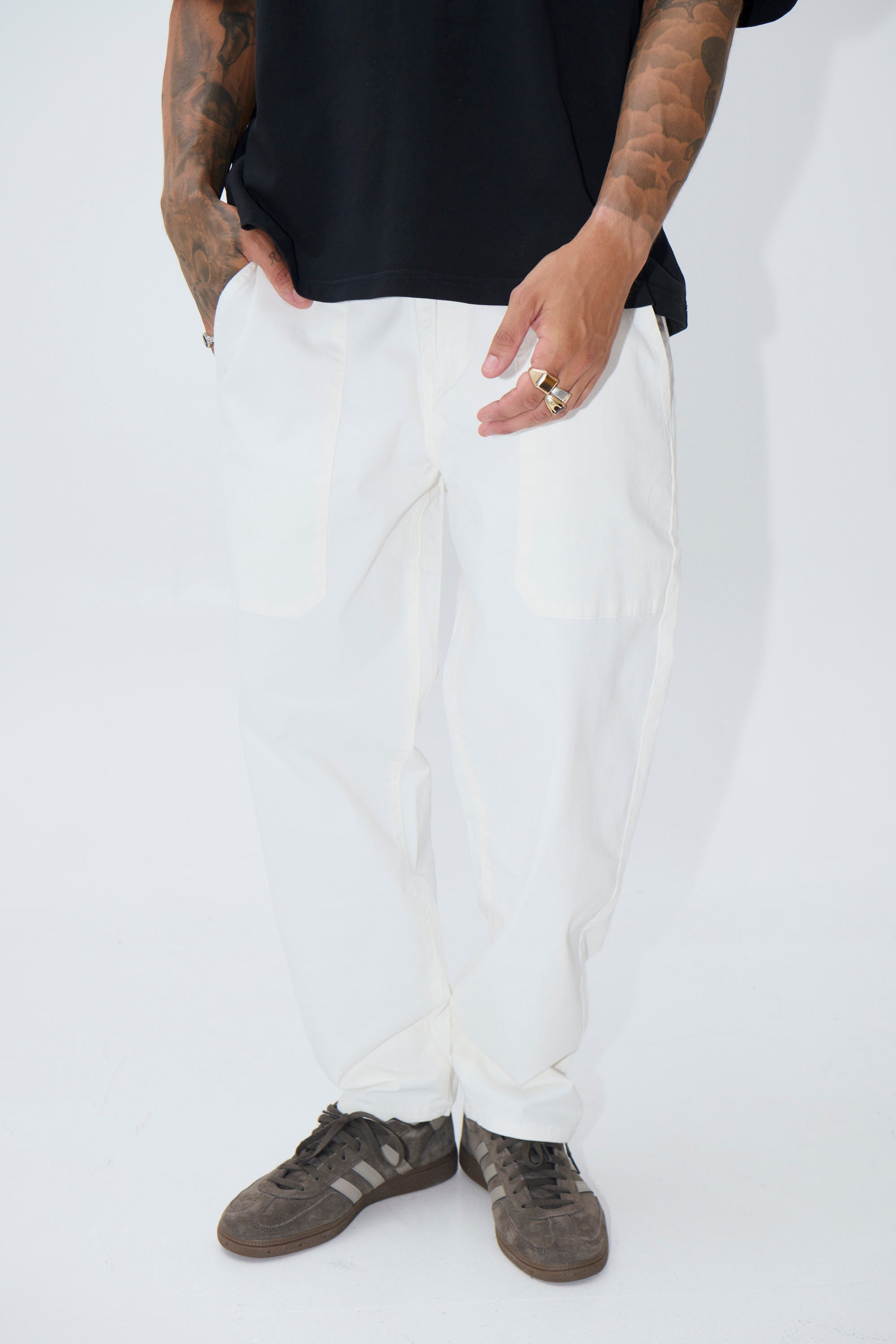 Damien Straight Pant Ivory - FINAL SALE