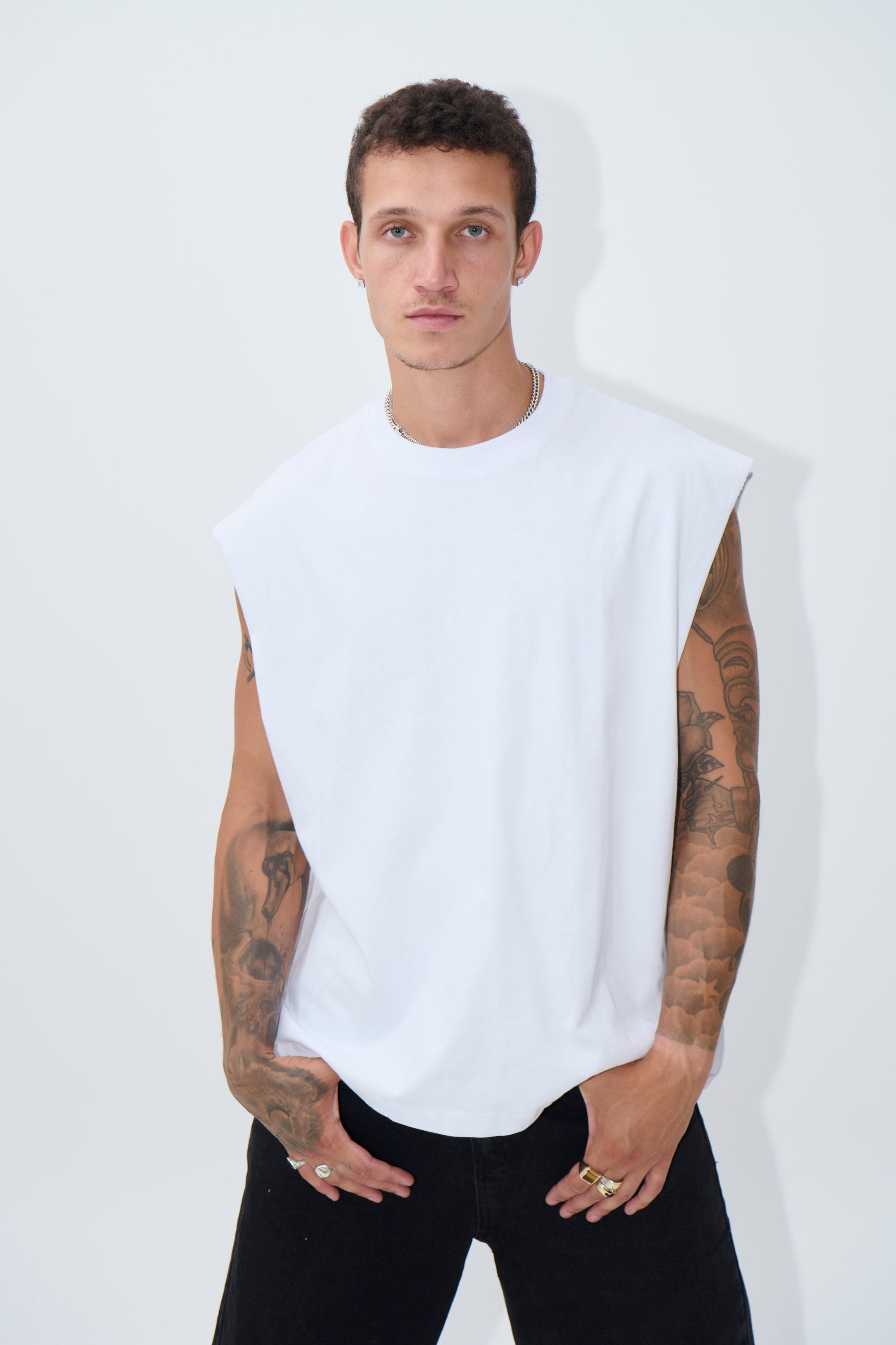 Heavyweight Crew Tank White