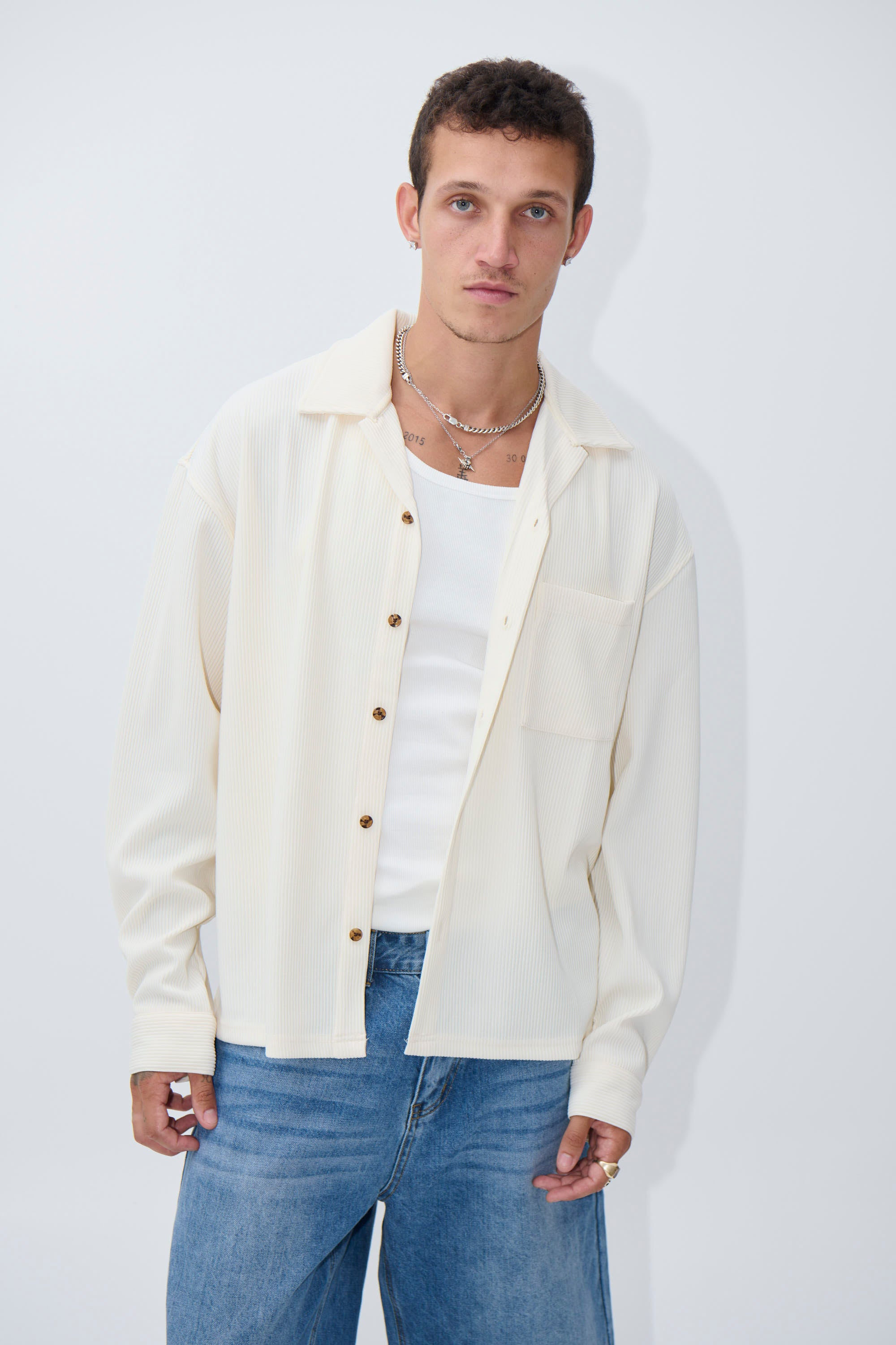 Lawrence Ribbed Long Sleeve Ivory - FINAL SALE