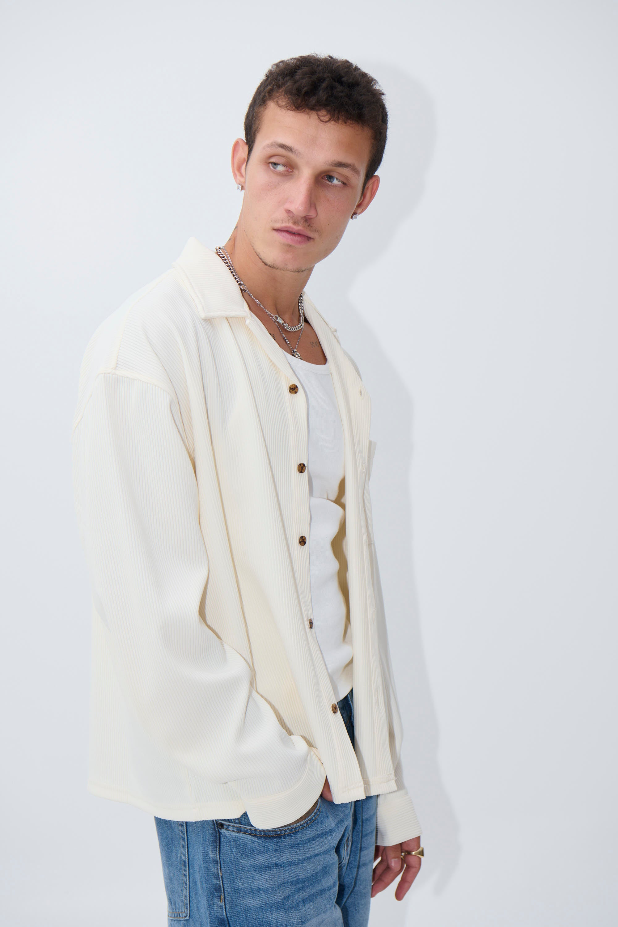 Lawrence Ribbed Long Sleeve Ivory - FINAL SALE