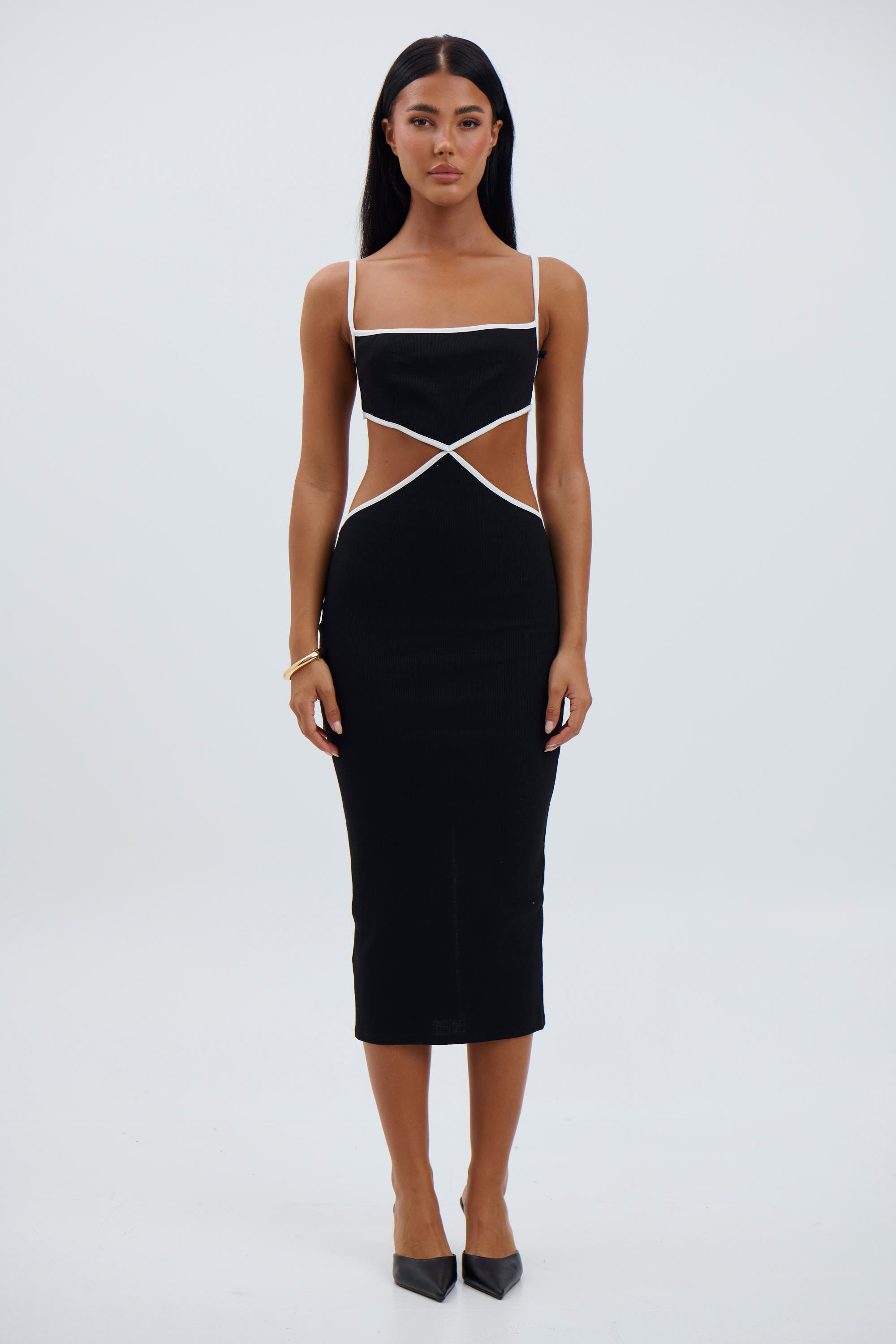 Belle Midi Dress Black - FINAL SALE