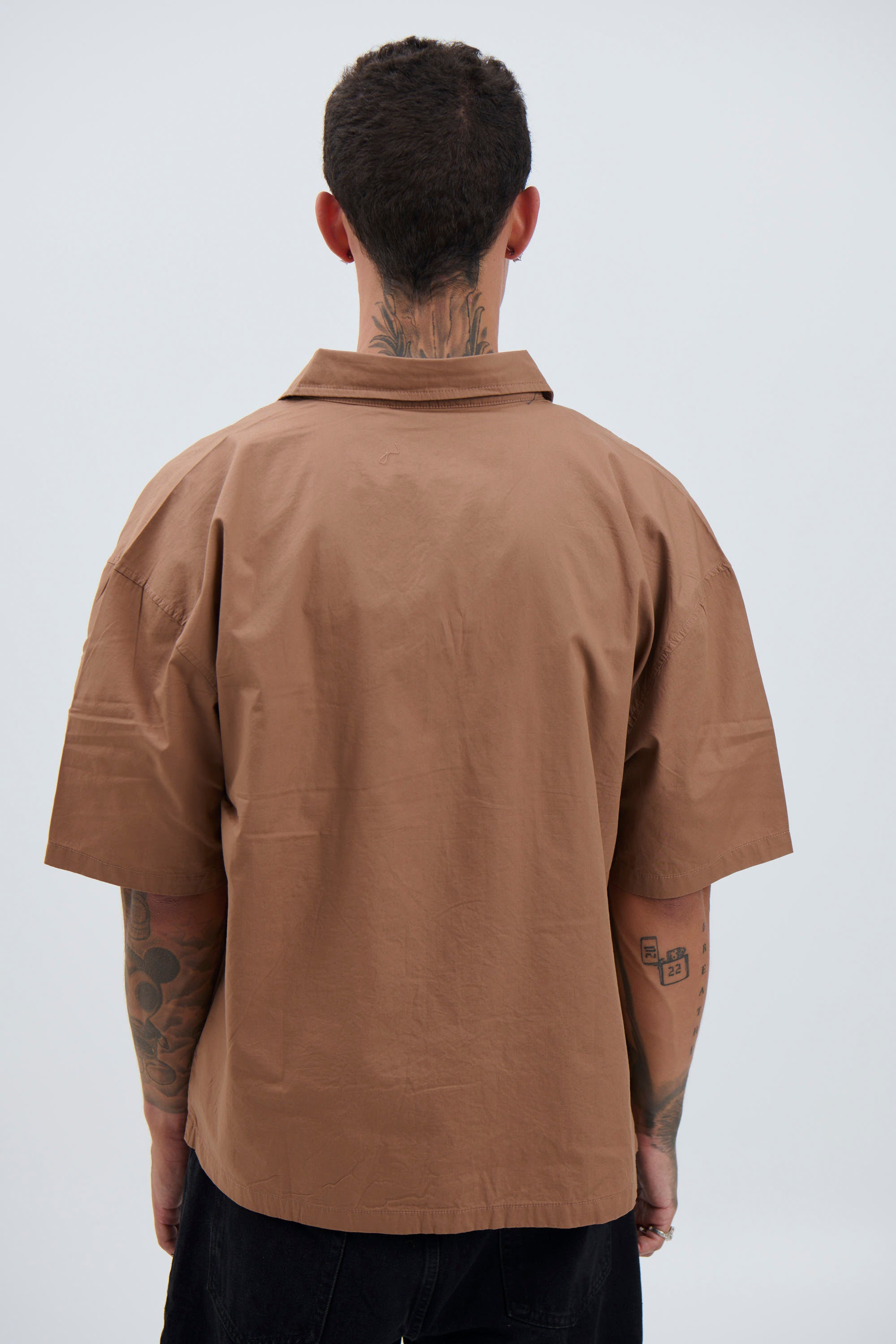 Scott Short Sleeve Shirt Choc - FINAL SALE