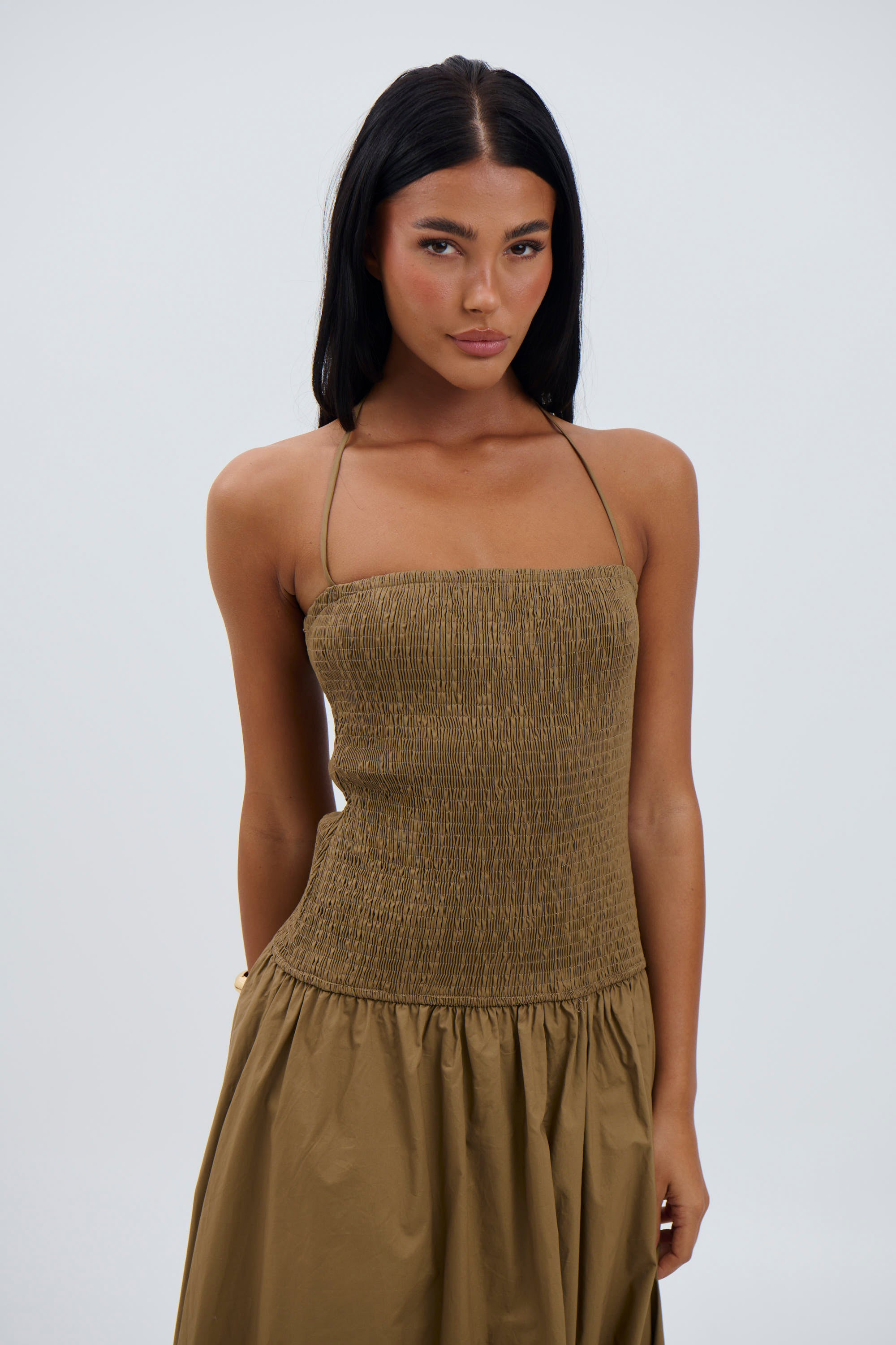Krystal Maxi Dress Brown - FINAL SALE
