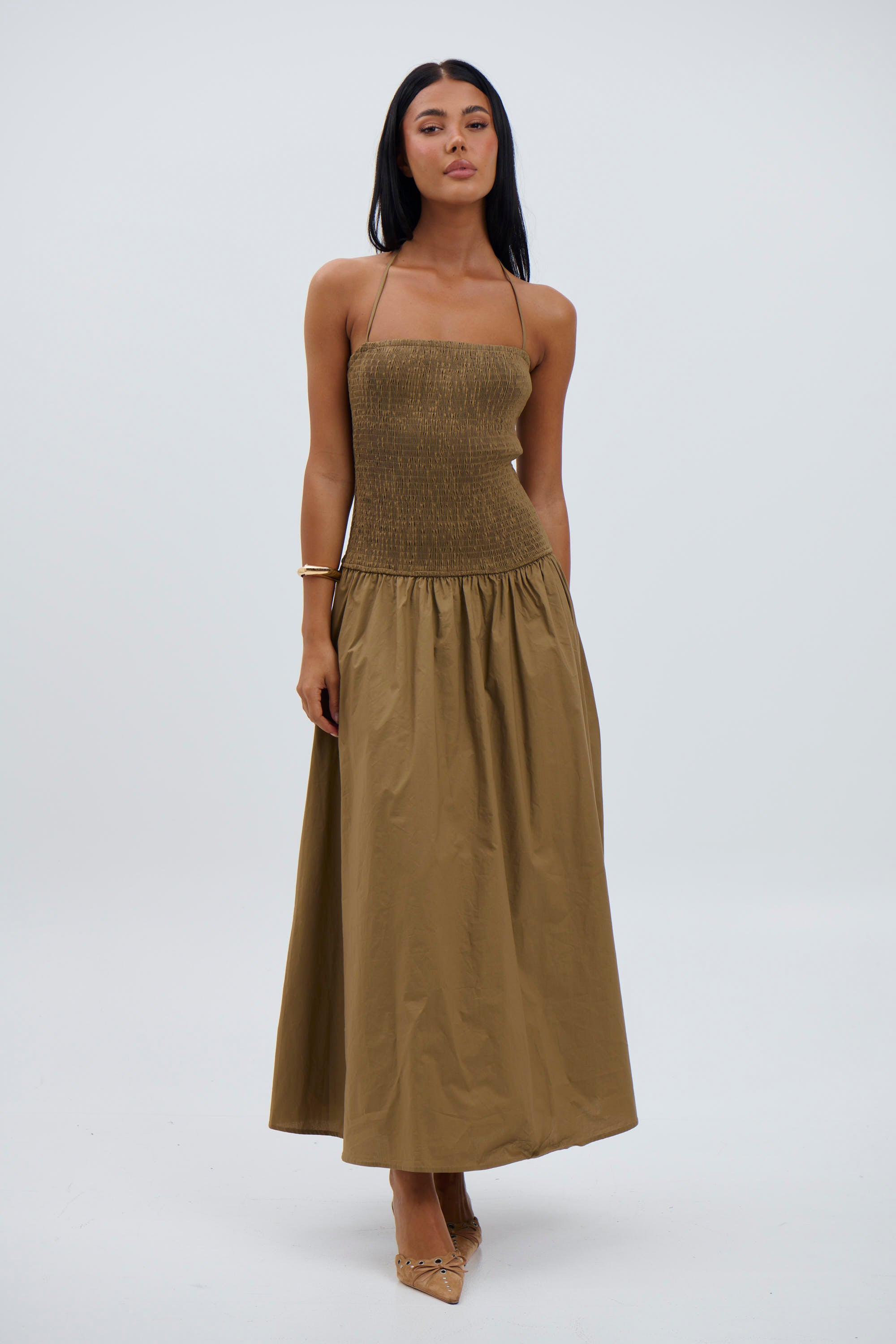 Krystal Maxi Dress Brown - FINAL SALE