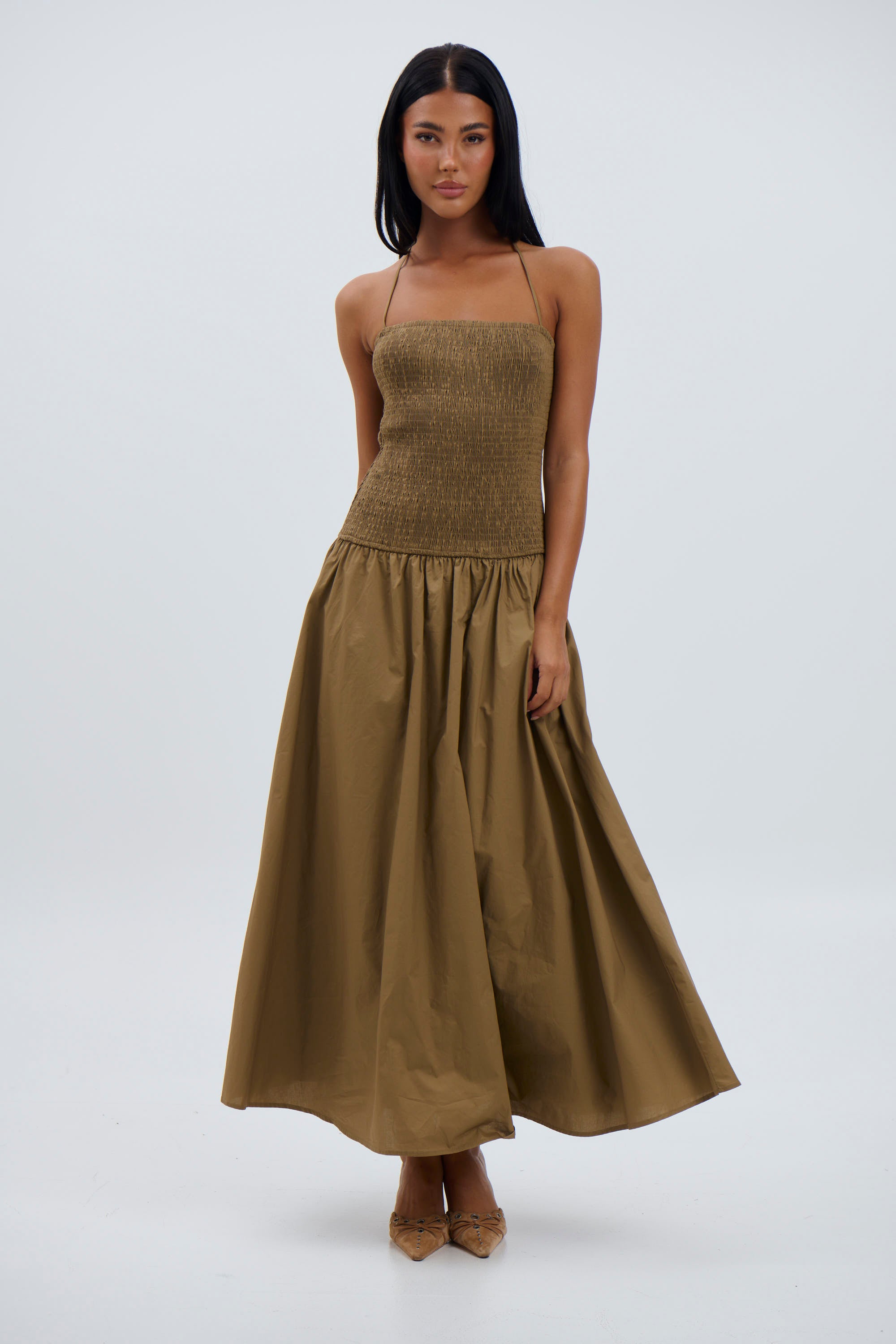 Krystal Maxi Dress Brown - FINAL SALE