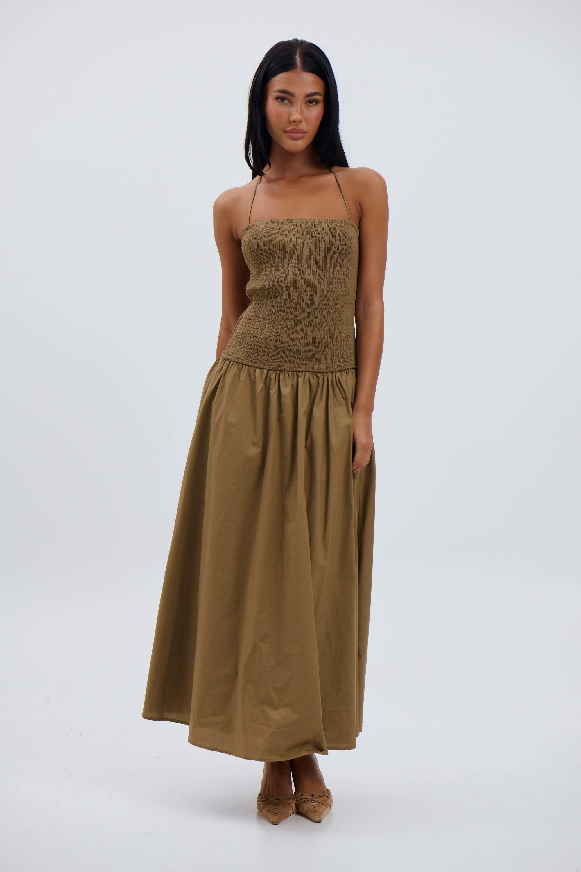 Krystal Maxi Dress Brown - FINAL SALE