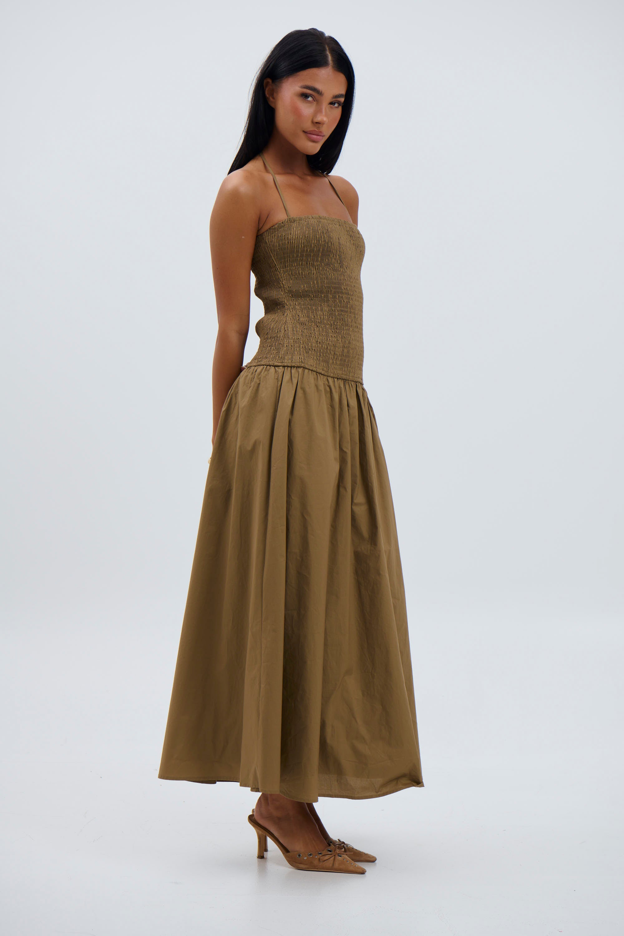 Krystal Maxi Dress Brown - FINAL SALE