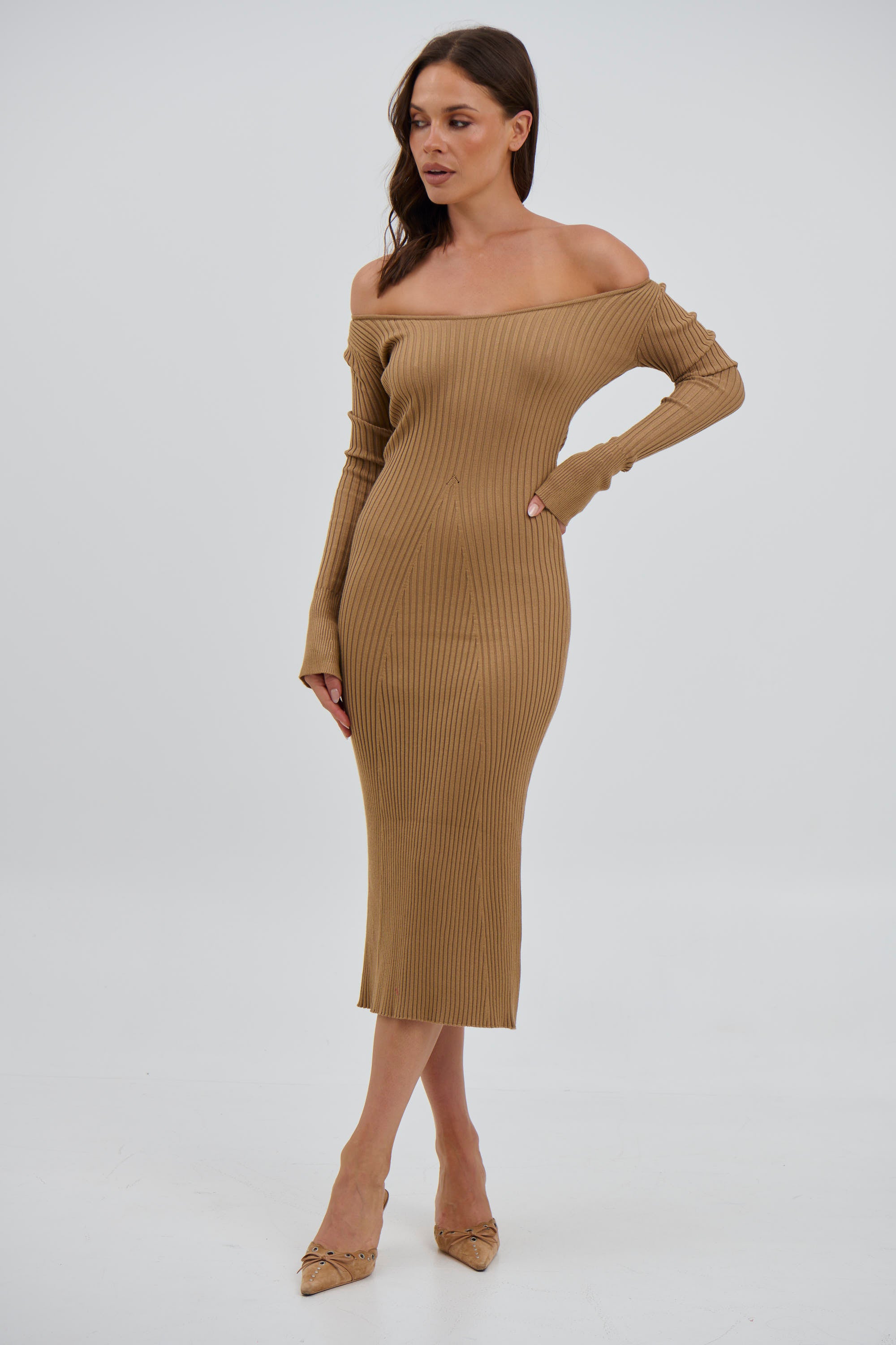 Boston Ribbed Dress Stone - FINAL SALE