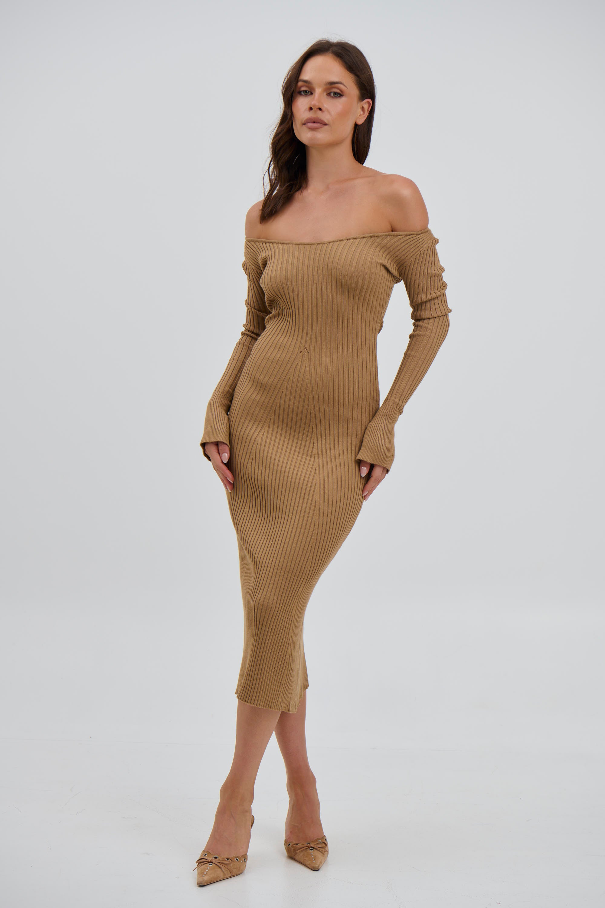 Boston Ribbed Dress Stone - FINAL SALE