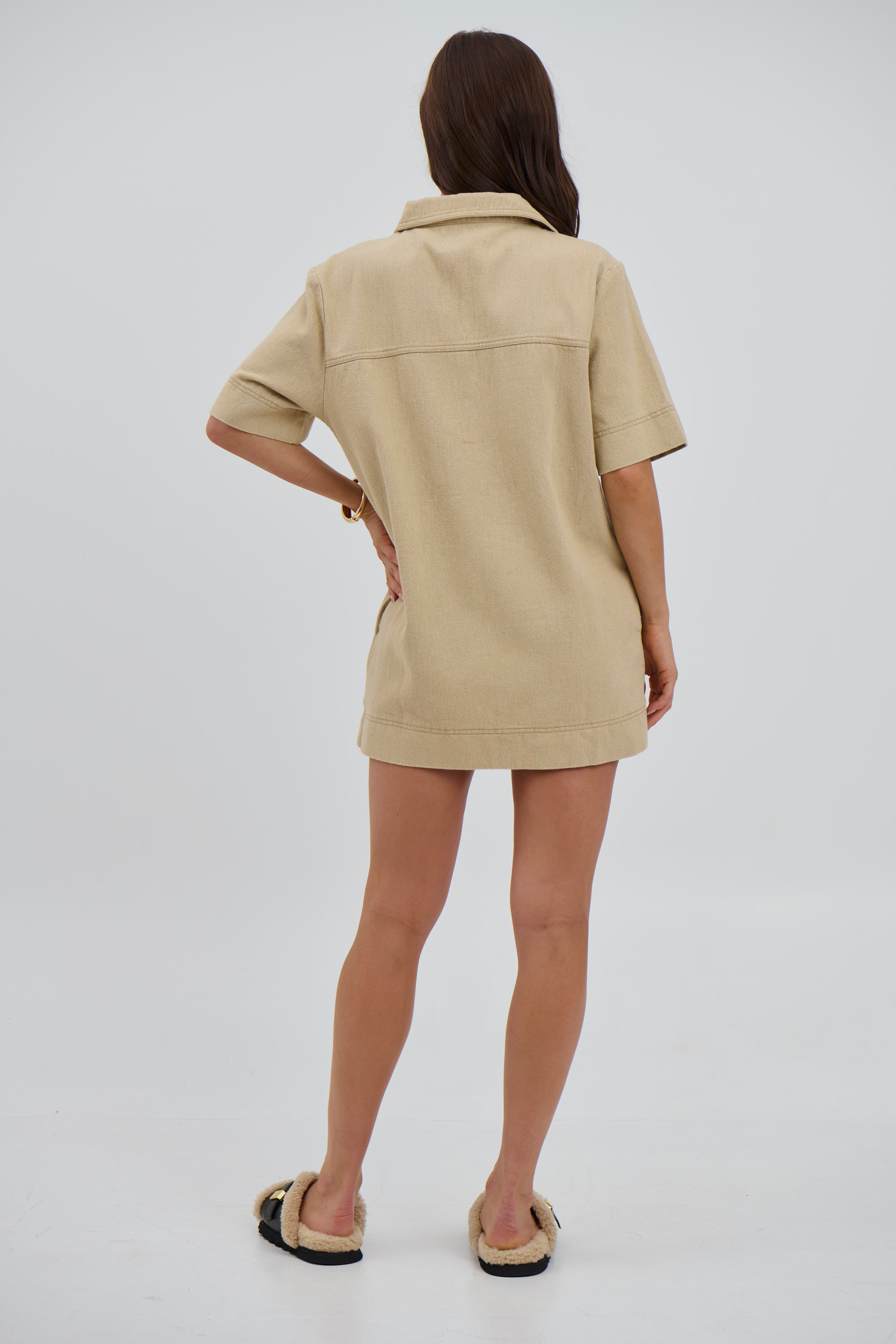 Tara Mini Dress Stone