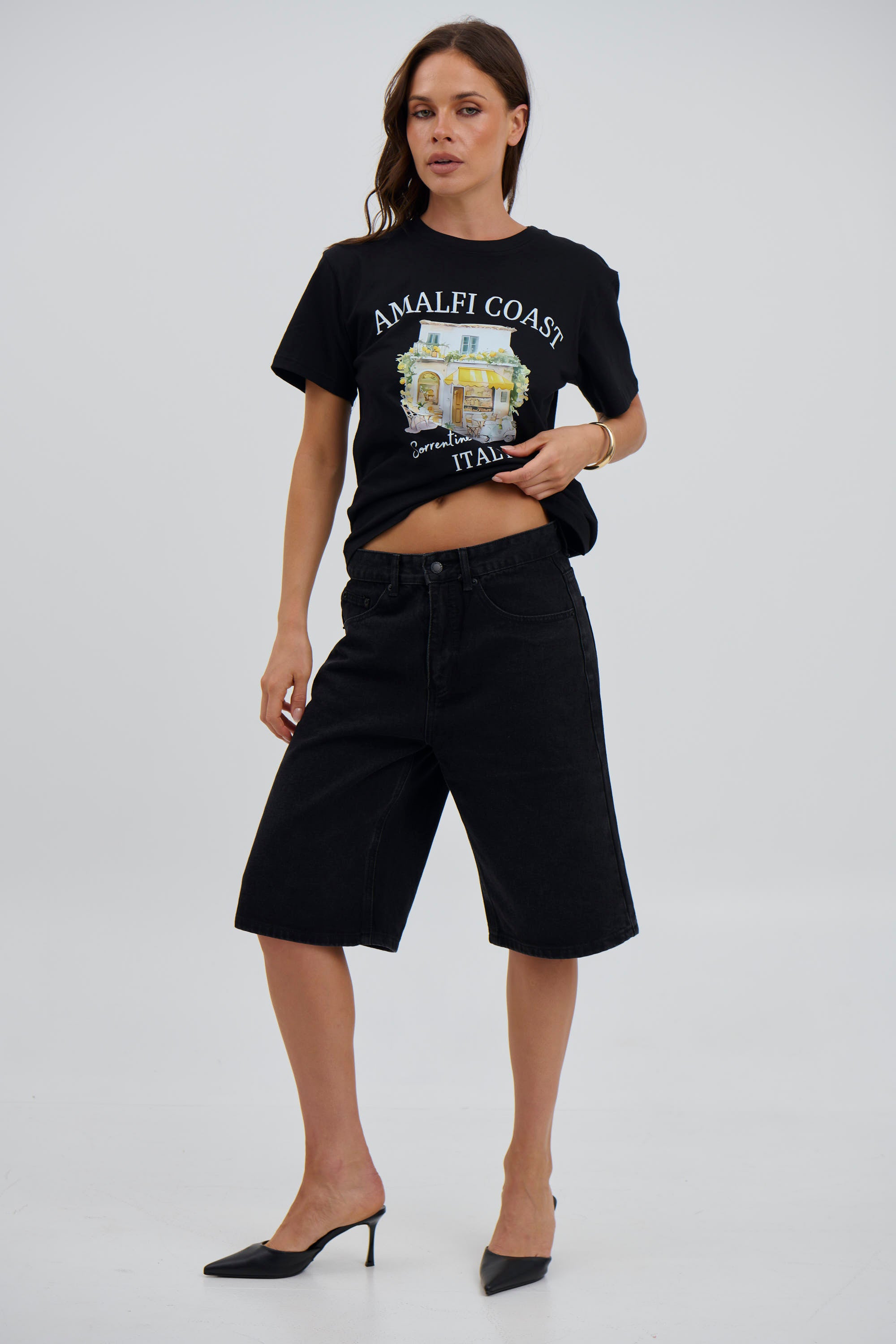 Amalfi T-Shirt Black - FINAL SALE