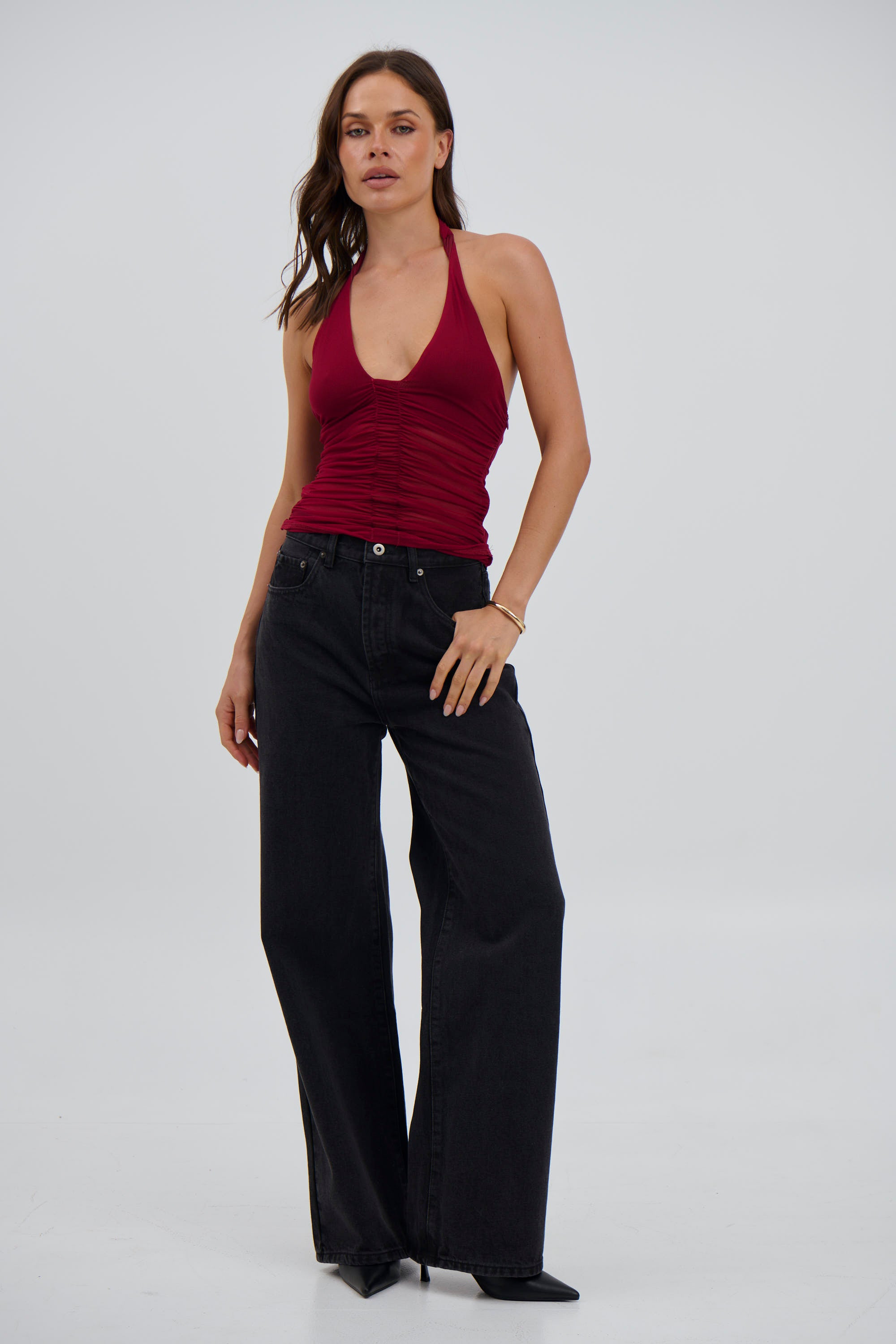 Luella Halter Top Wine - FINAL SALE