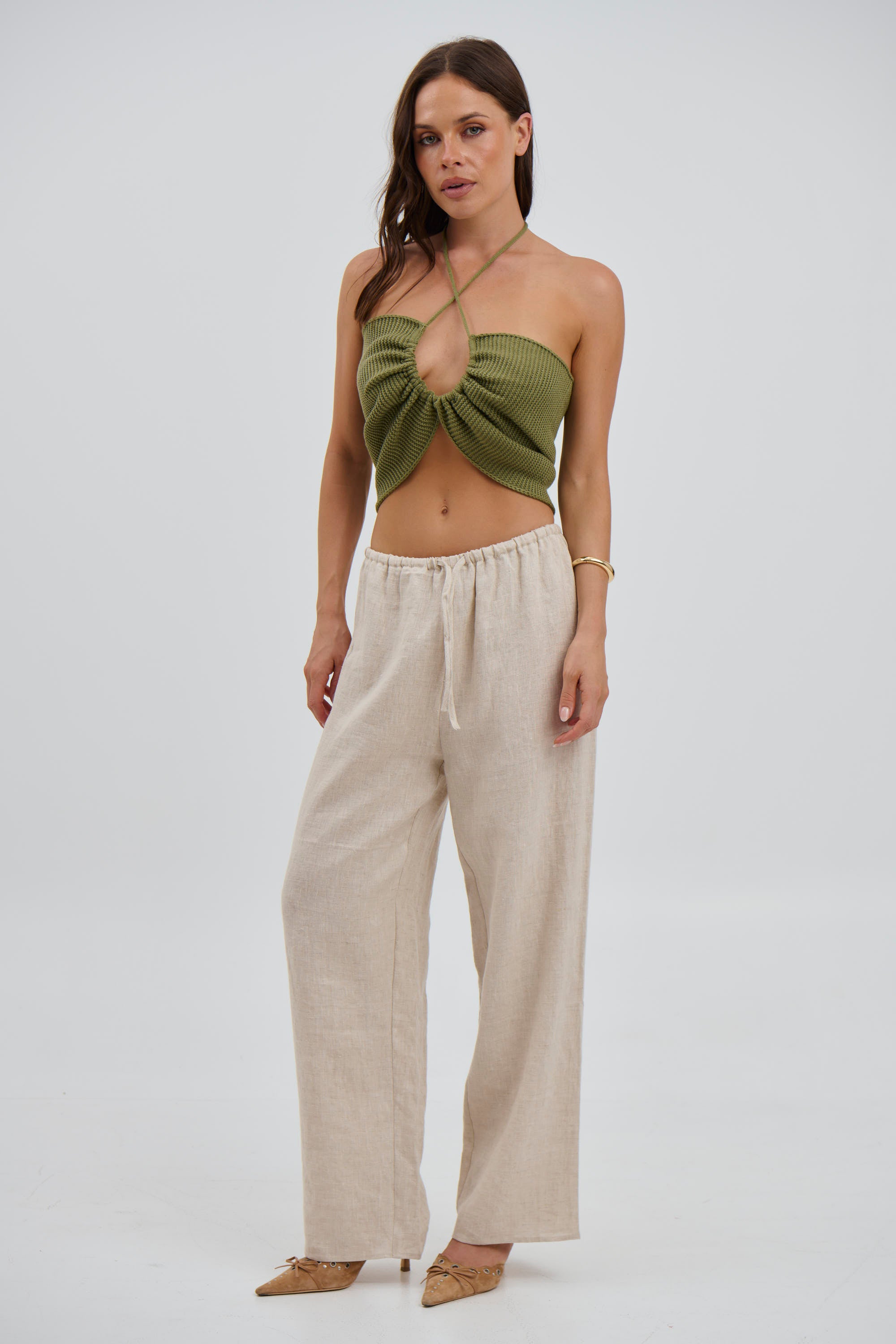 Paloma Crop Khaki - FINAL SALE