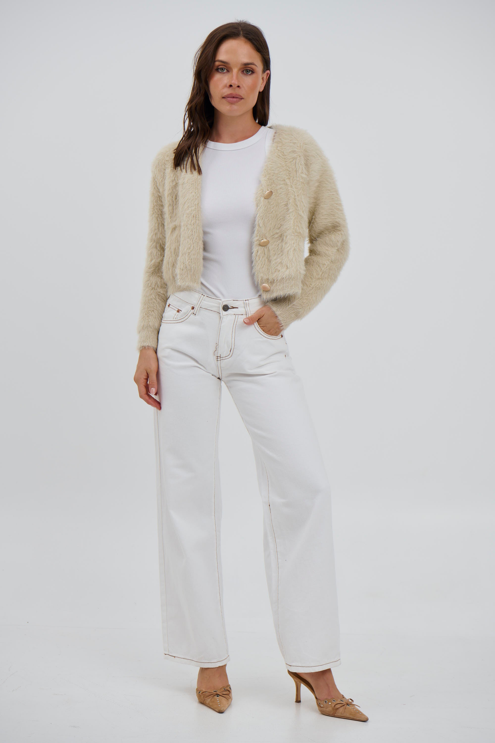 Rocky Cropped Knit Oat
