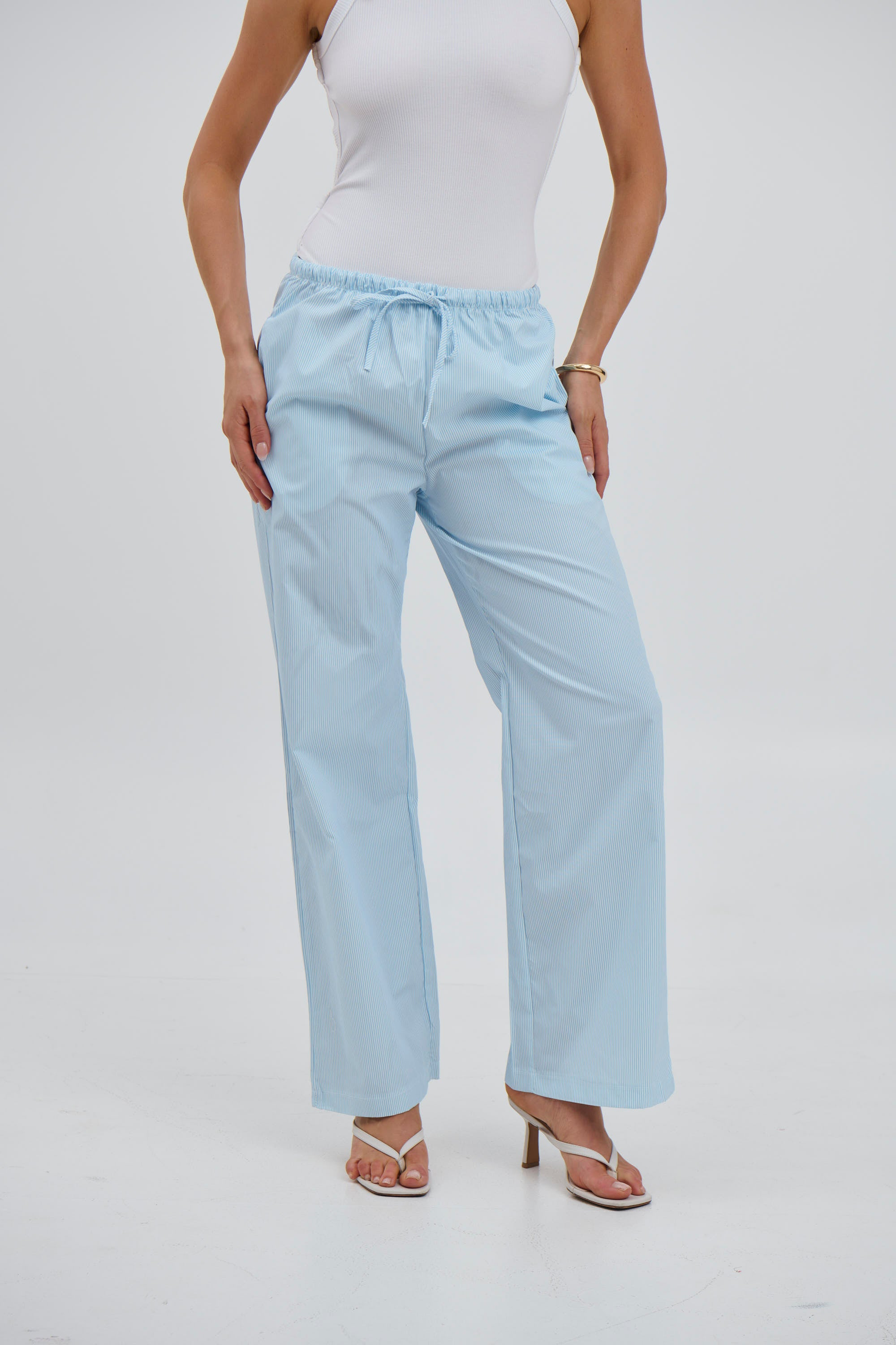 Xander Stripe Pant Blue - FINAL SALE
