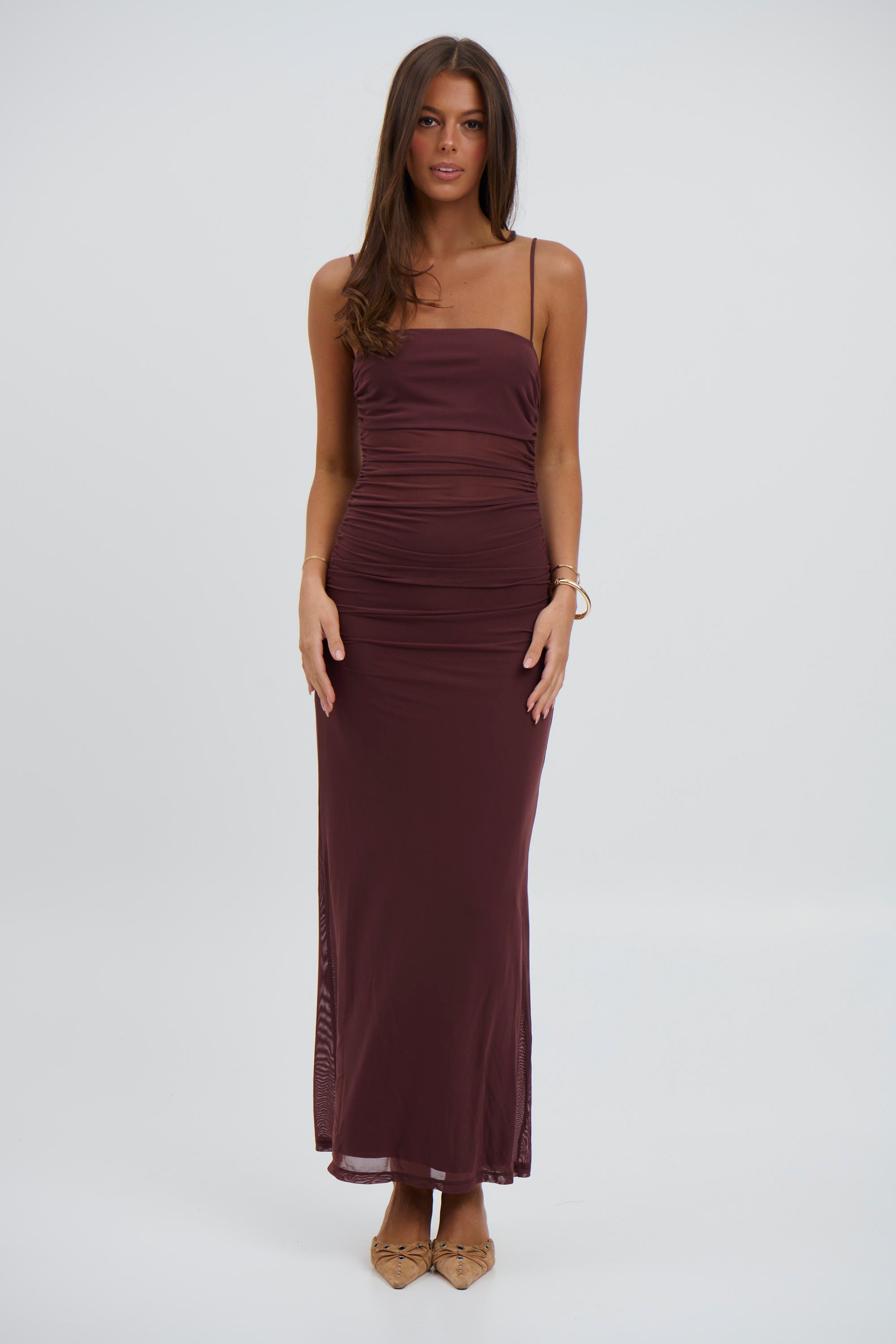 Rumi Maxi Dress Chocolate - FINAL SALE