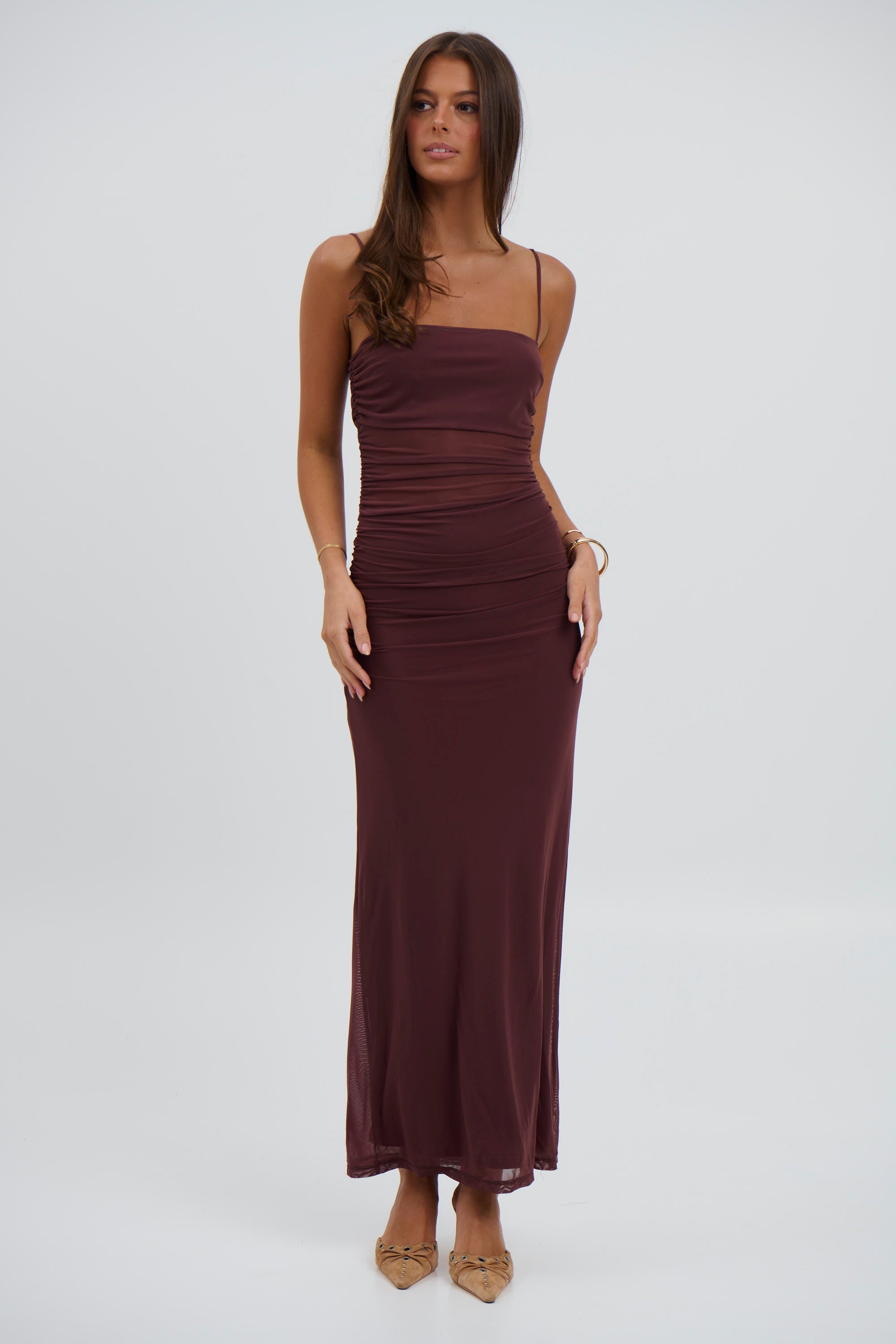 Rumi Maxi Dress Chocolate - FINAL SALE